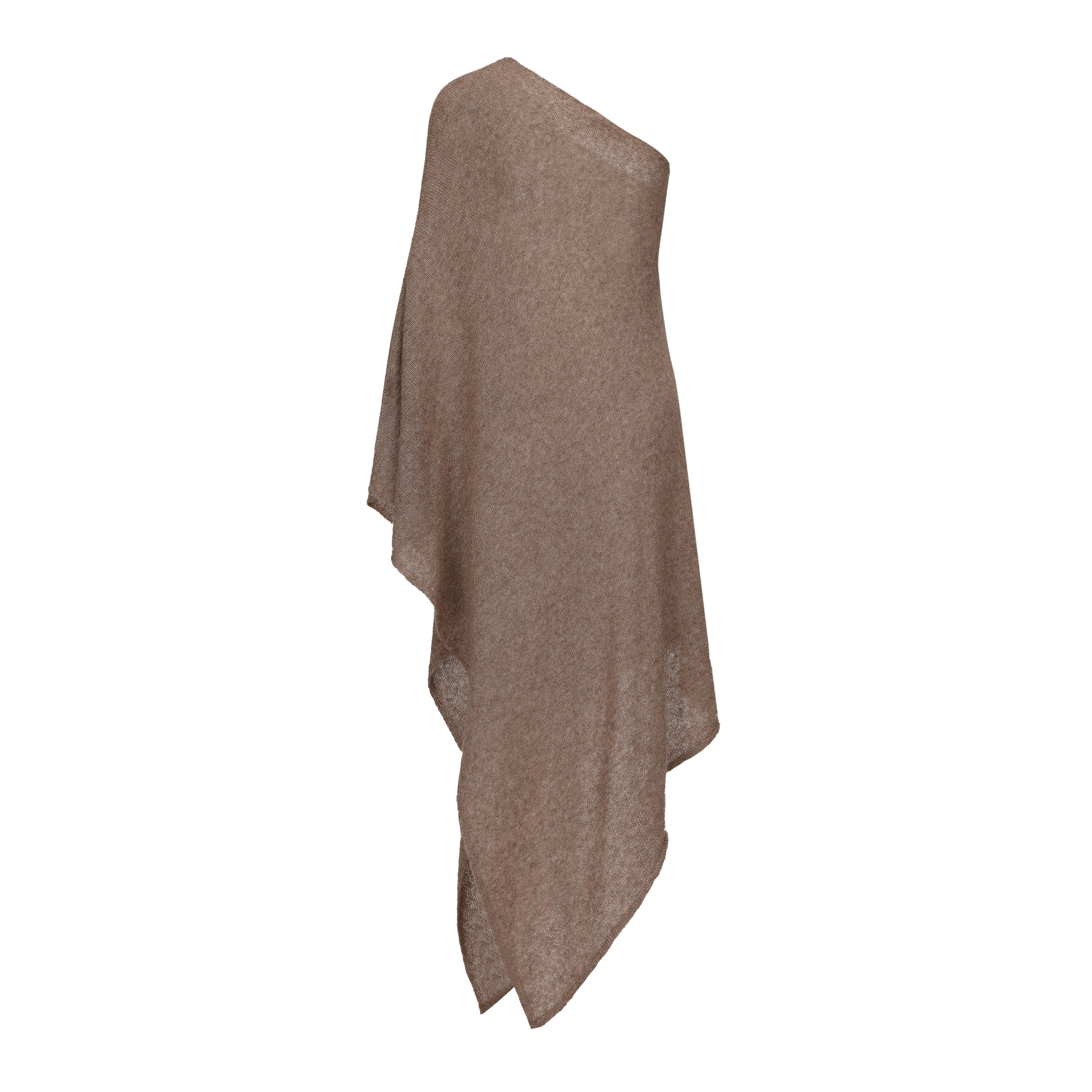 AW24 - BROWN KNIT DRIP CAPE