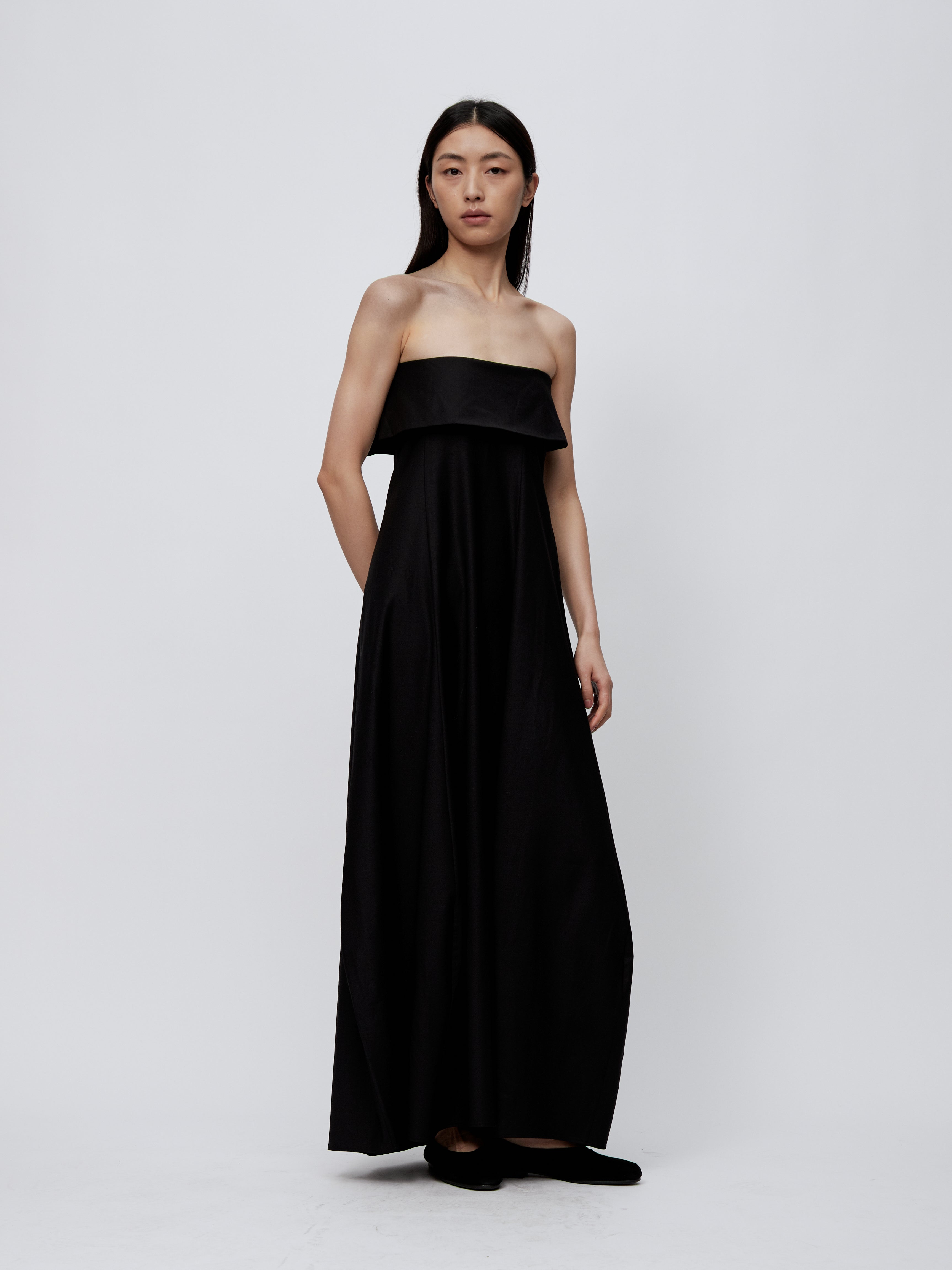 PREAW24 - JET BLACK HALKI DRESS