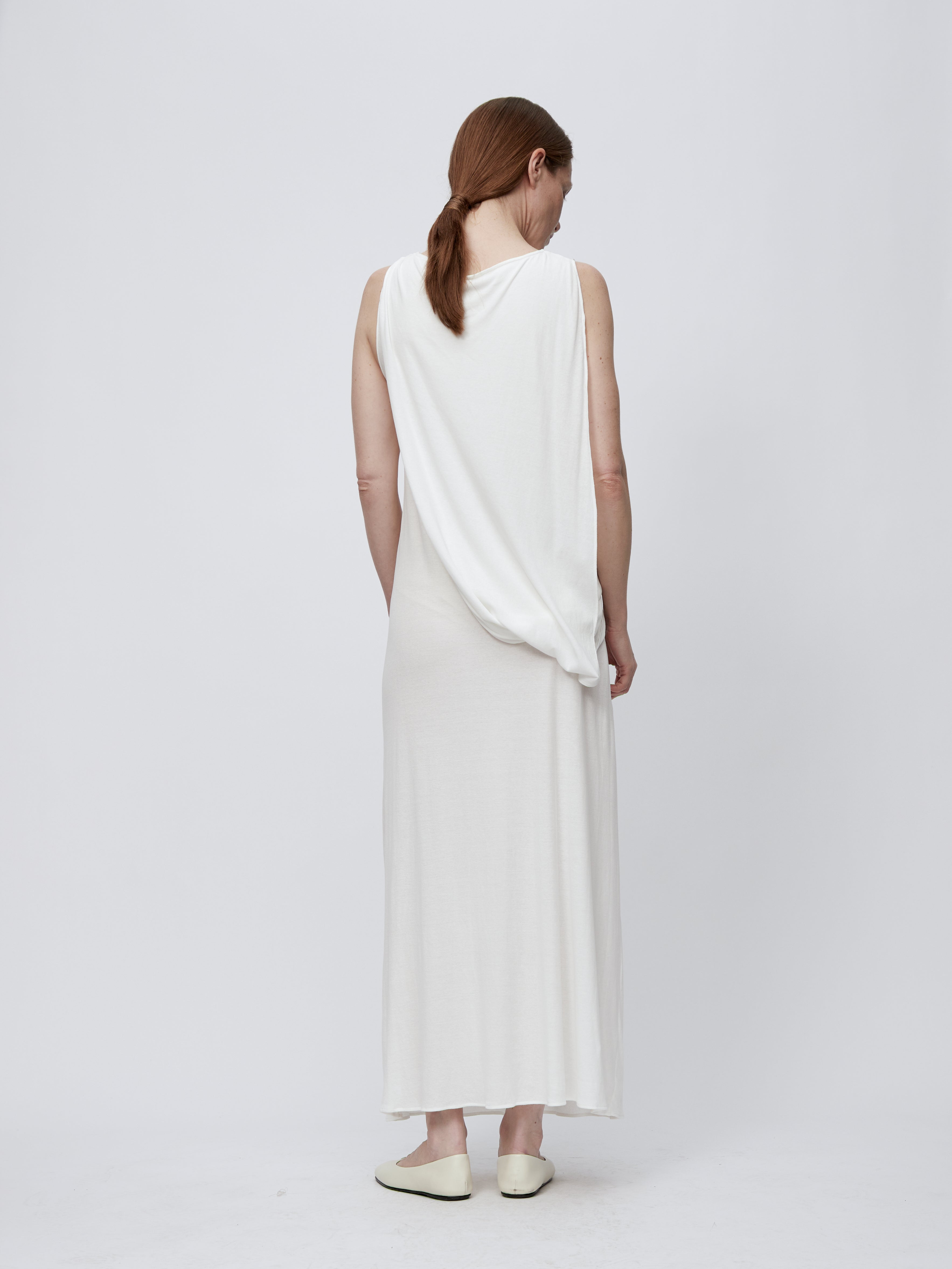 PREAW24 - OFF-WHITE BOA DRESS