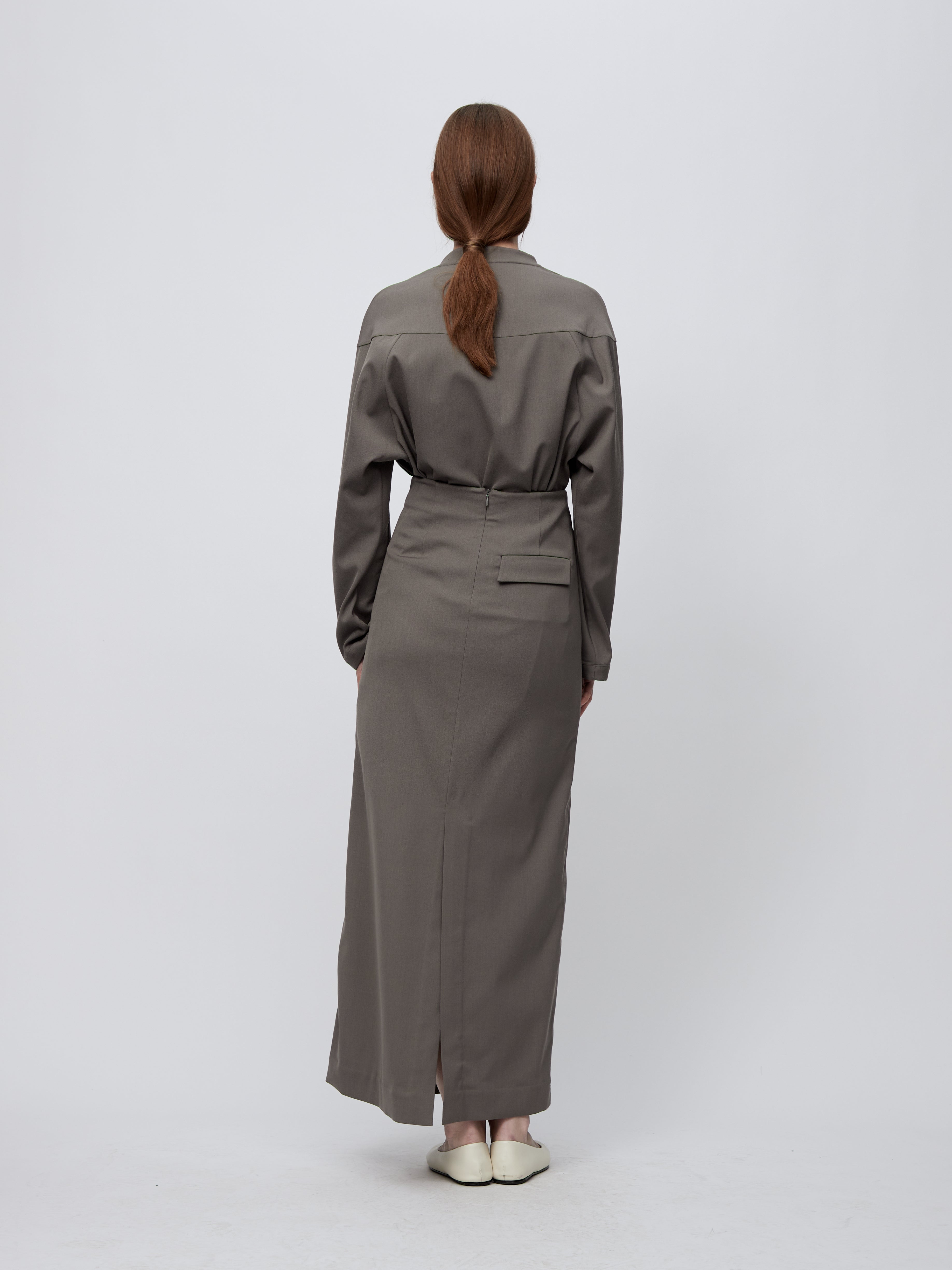 PREAW24 - GREY PENCIL SKIRT