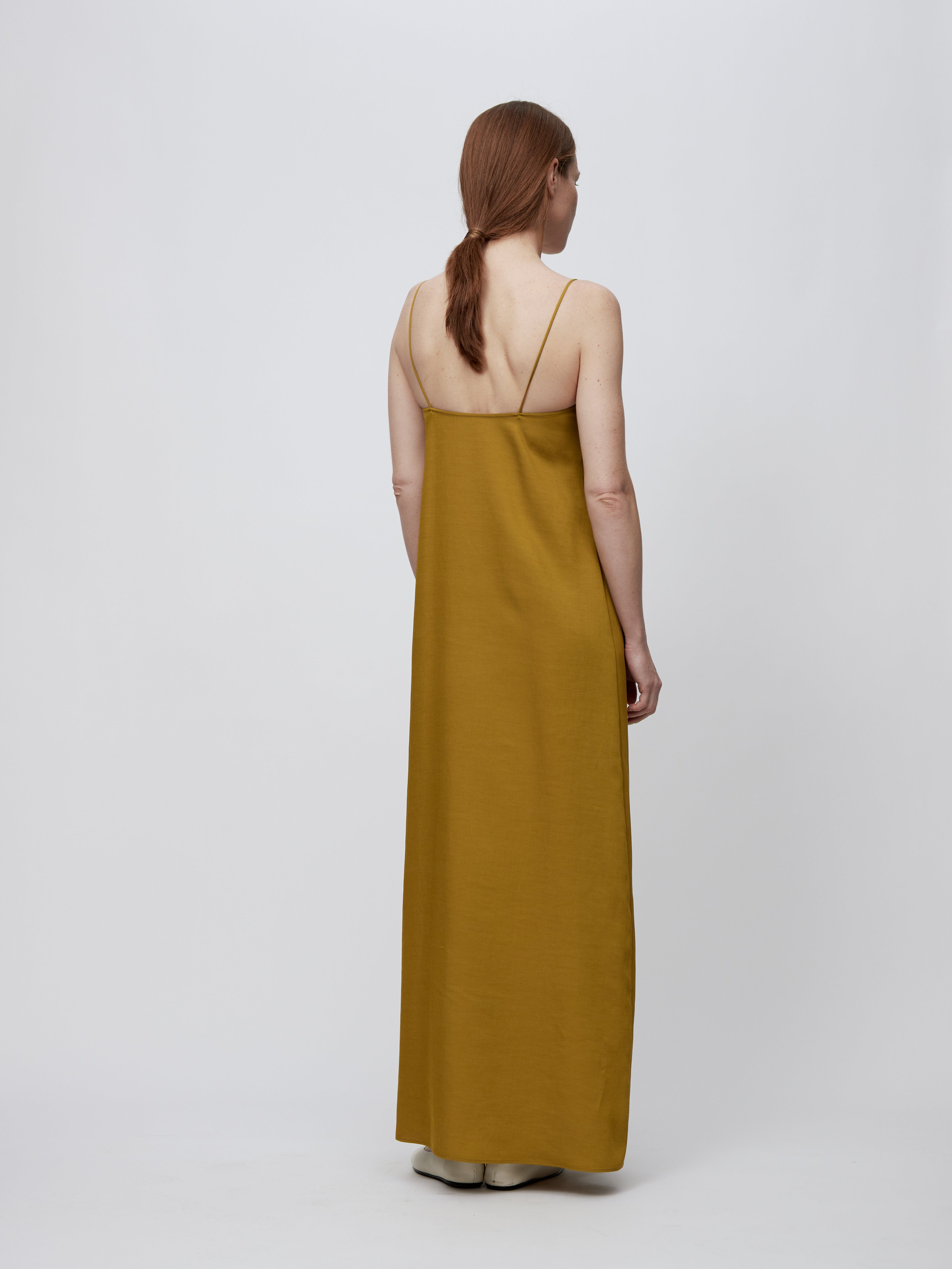 PREAW24 - MUSTARD SHELL DRESS