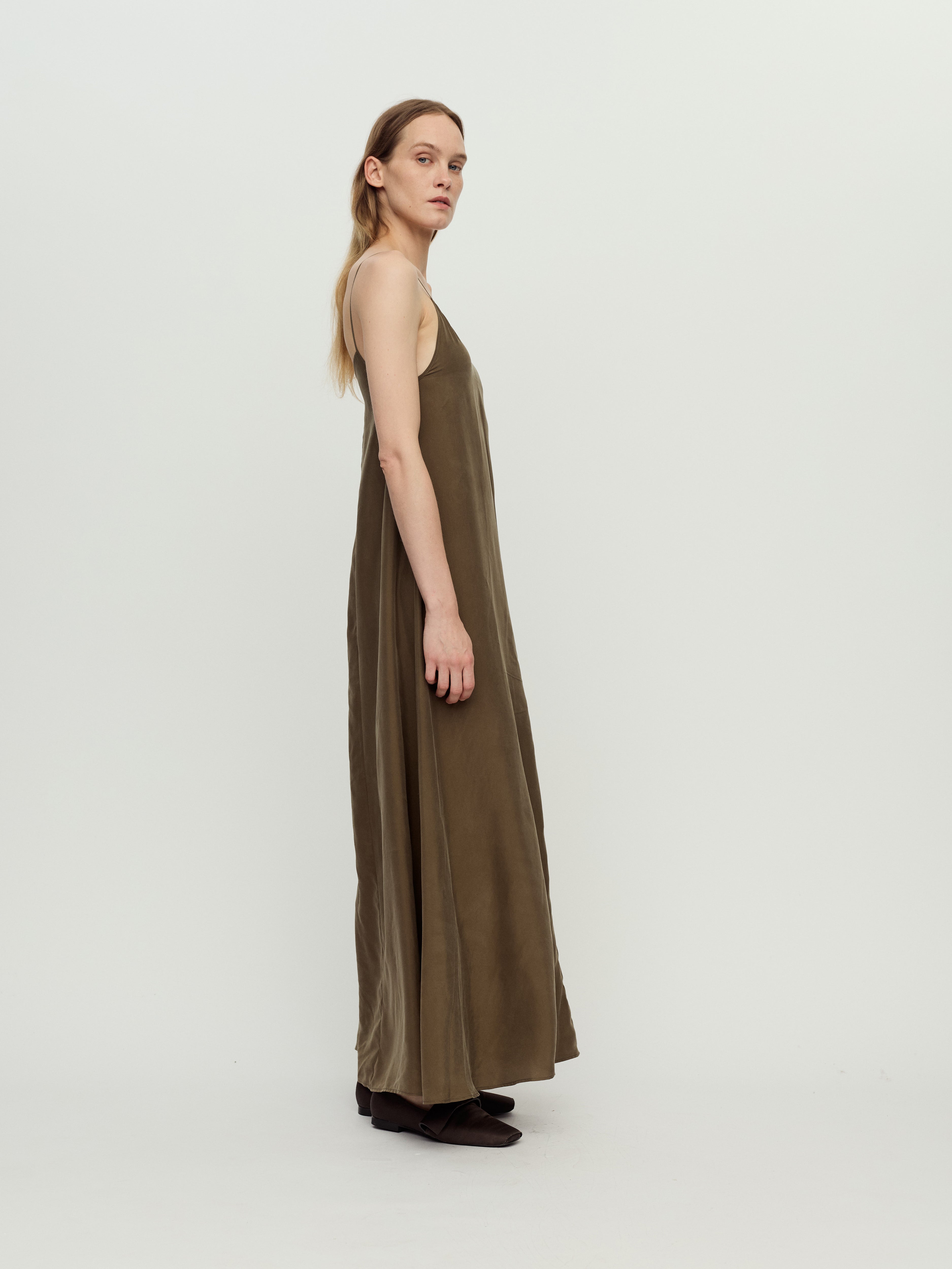 PRESS26 - OLIVE EVIA SLIP DRESS