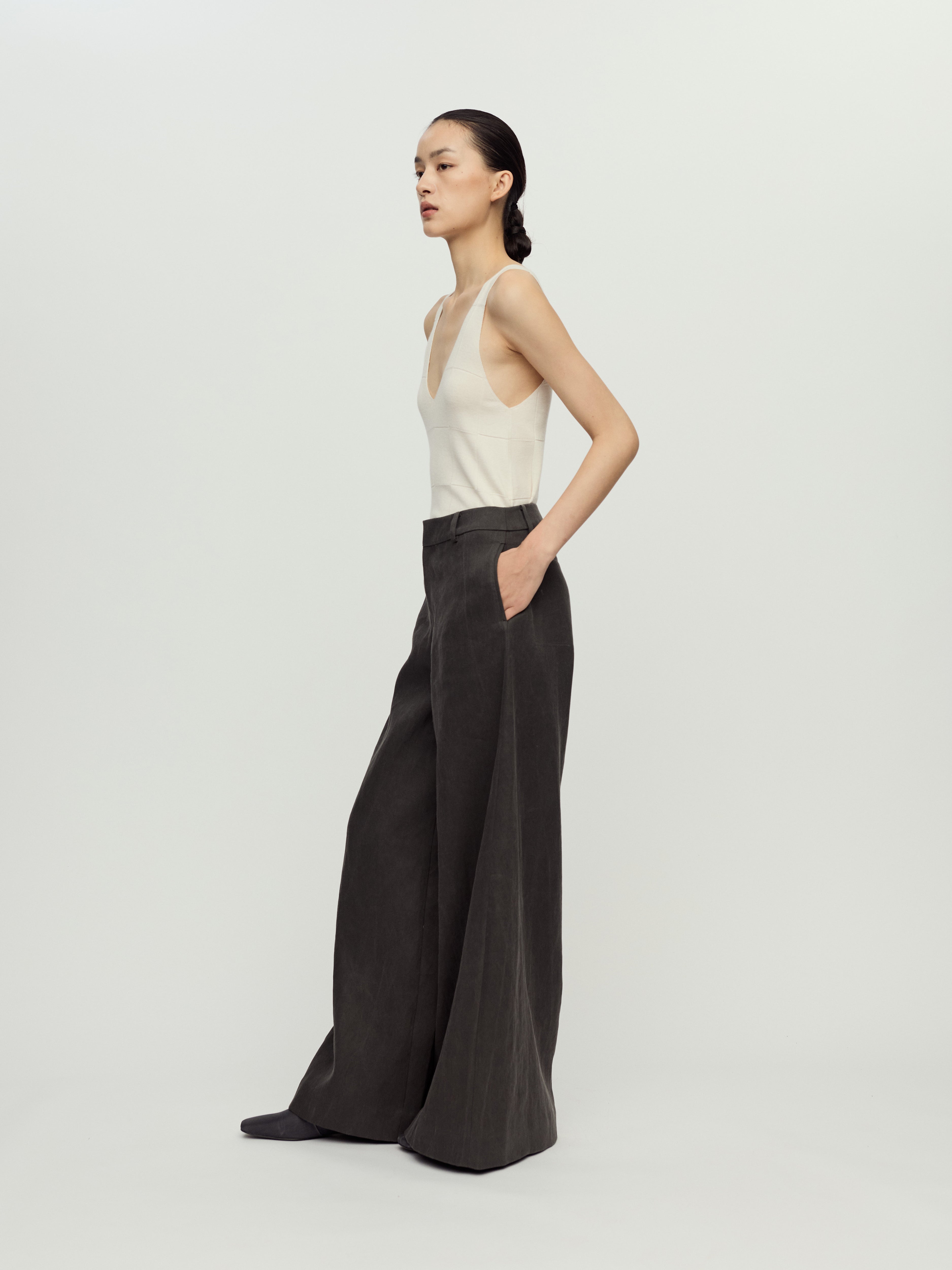 PRESS26 - GRAPHITE DIAGNAL PANTS
