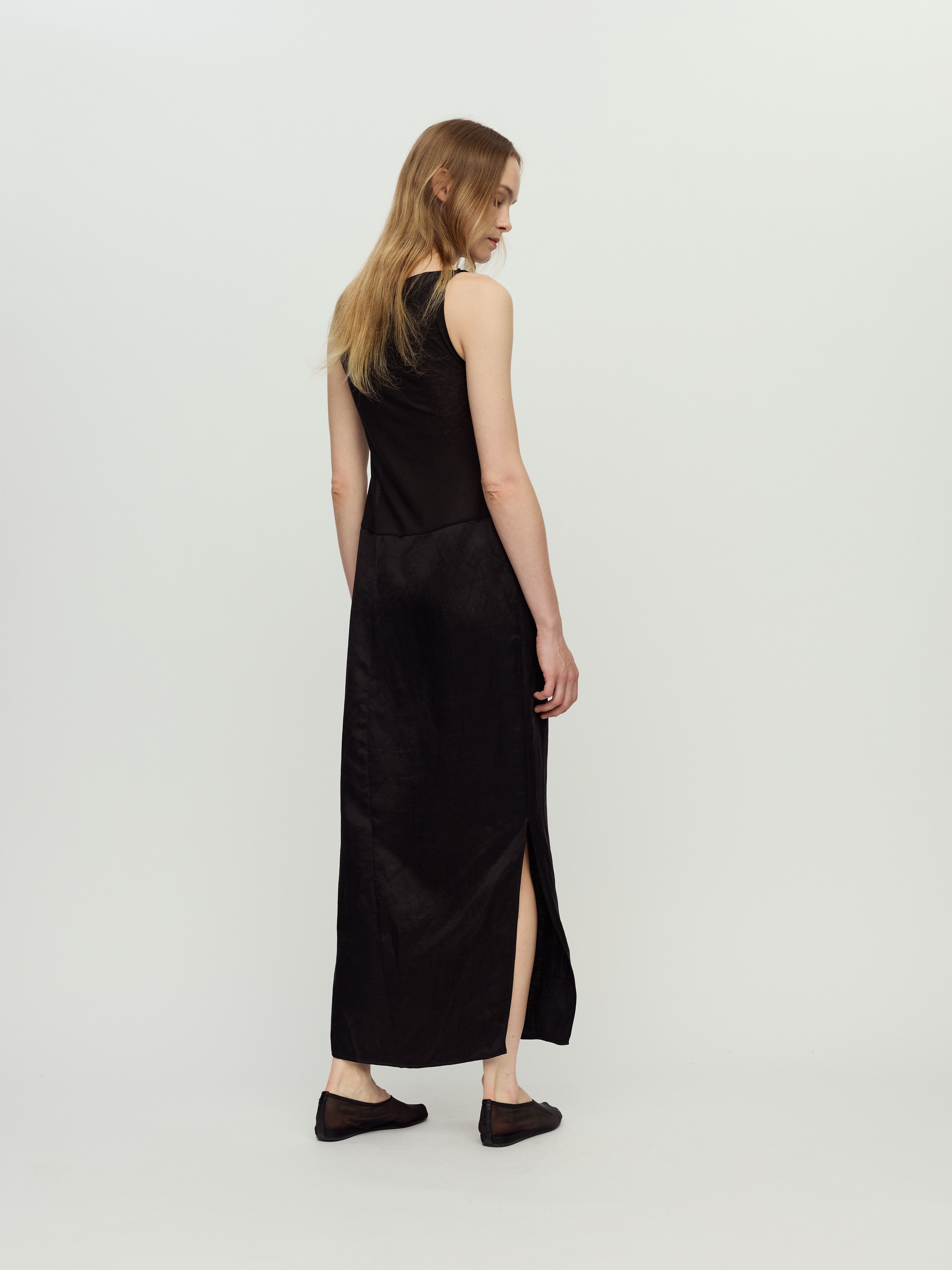 PRESS26 - CHARCOAL TAVI DRESS