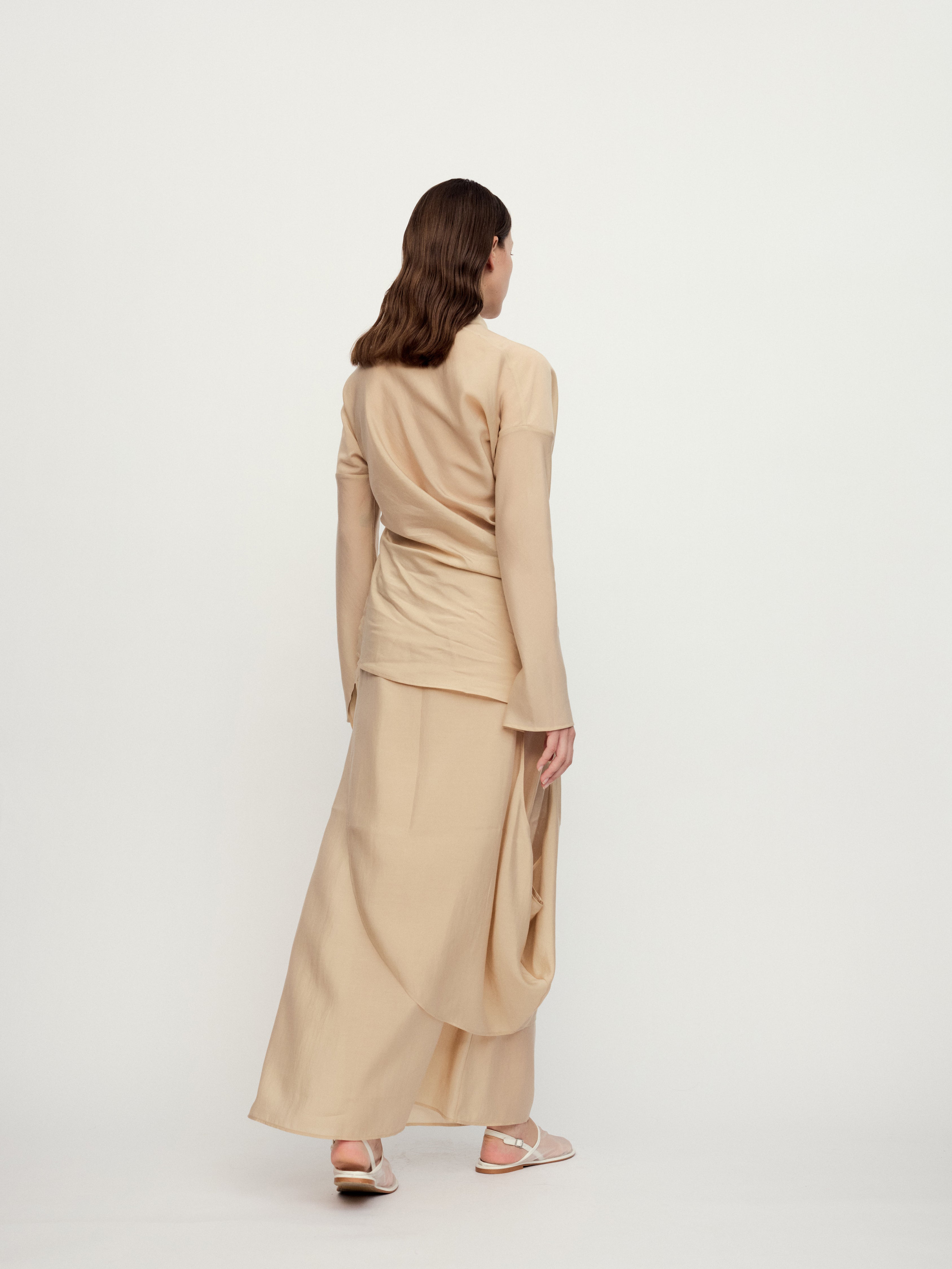 SS25 - LIGHT CAMEL TULLIA SKIRT