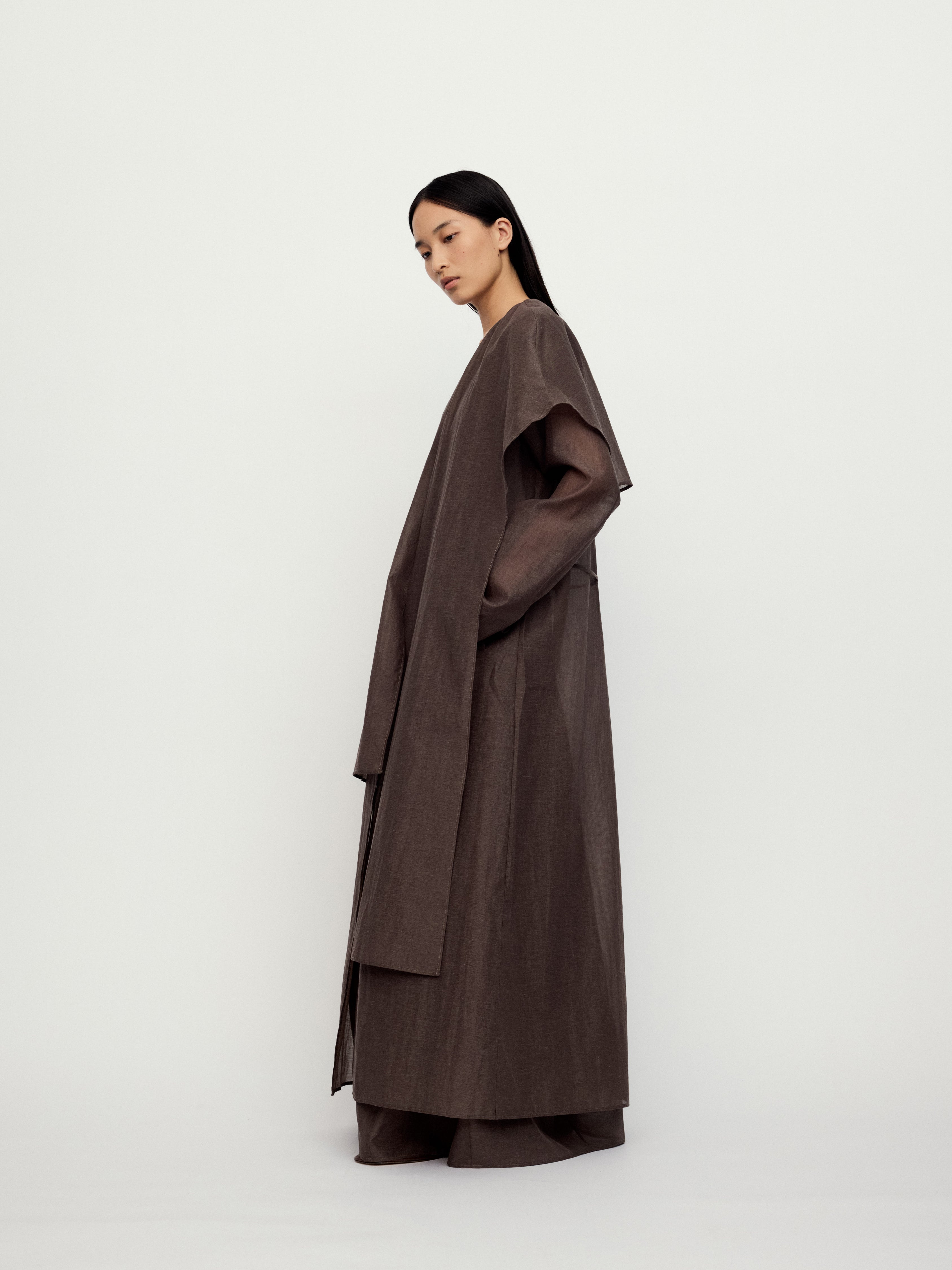 SS25 - SHEER BROWN COPPERI TRENCH COAT