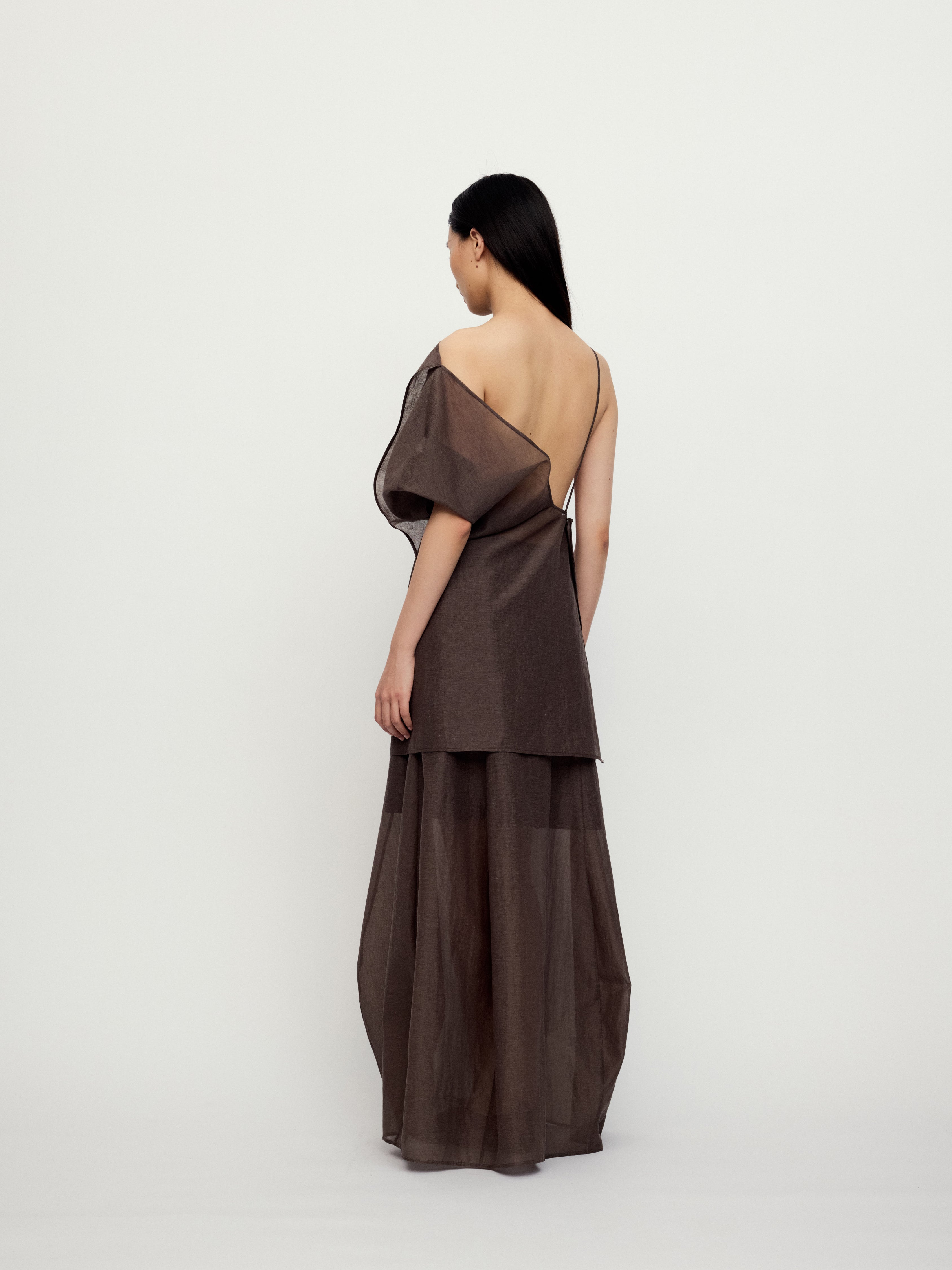 SS25 - SHEER BROWN CRETE TOP