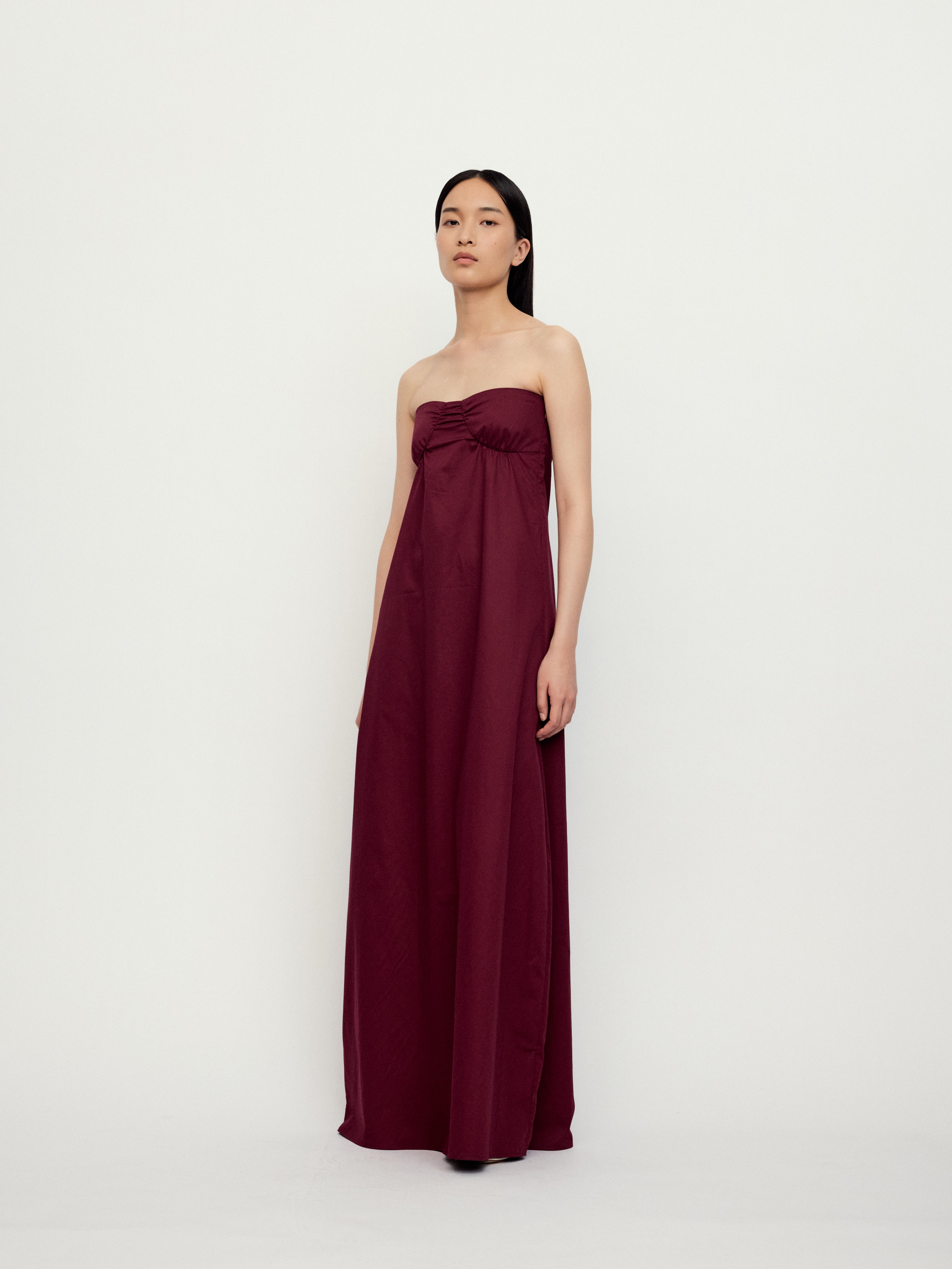 SS25 - SEQUOIA RED SHELL COCOON DRESS