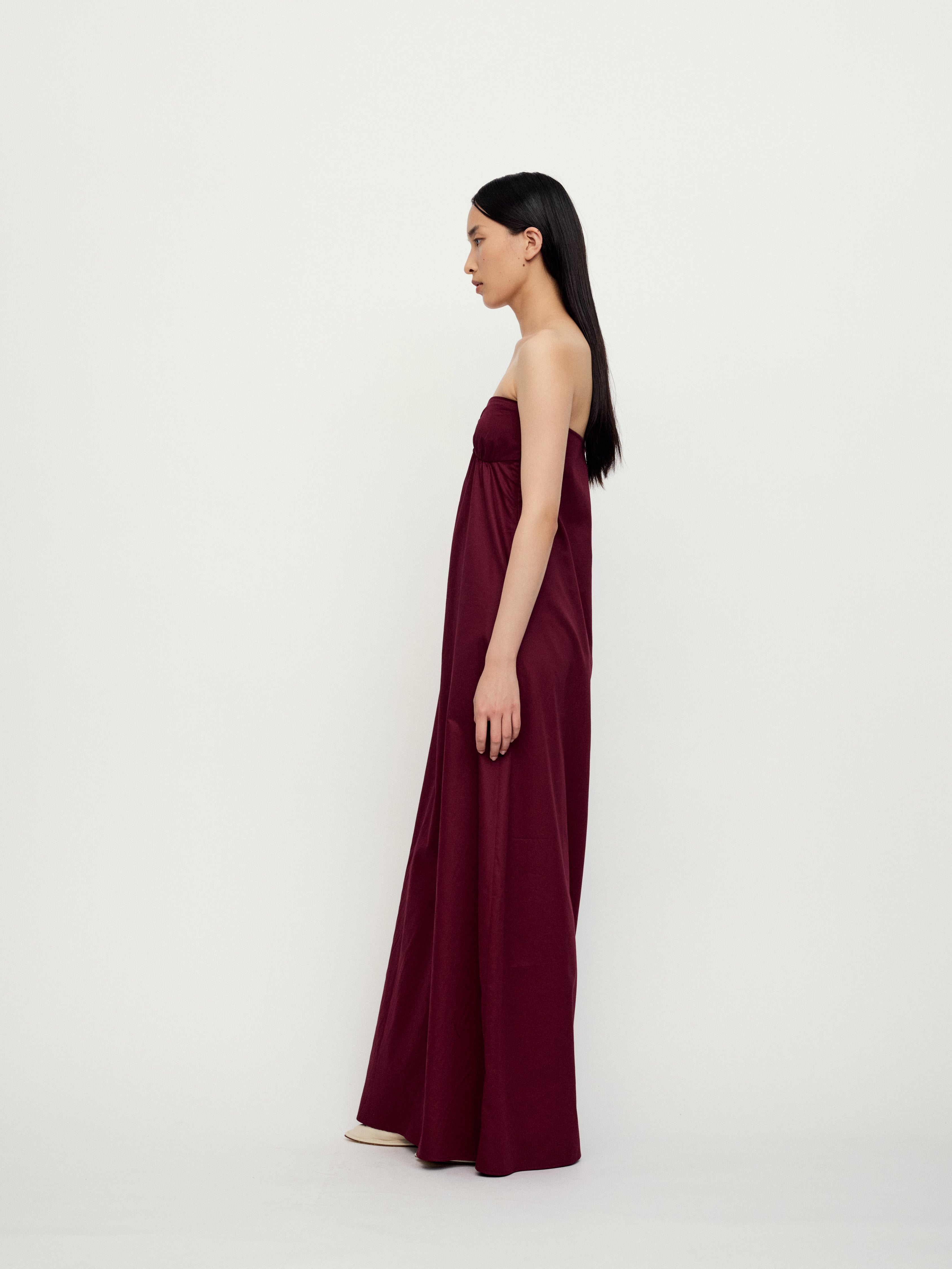 SS25 - SEQUOIA RED SHELL COCOON DRESS