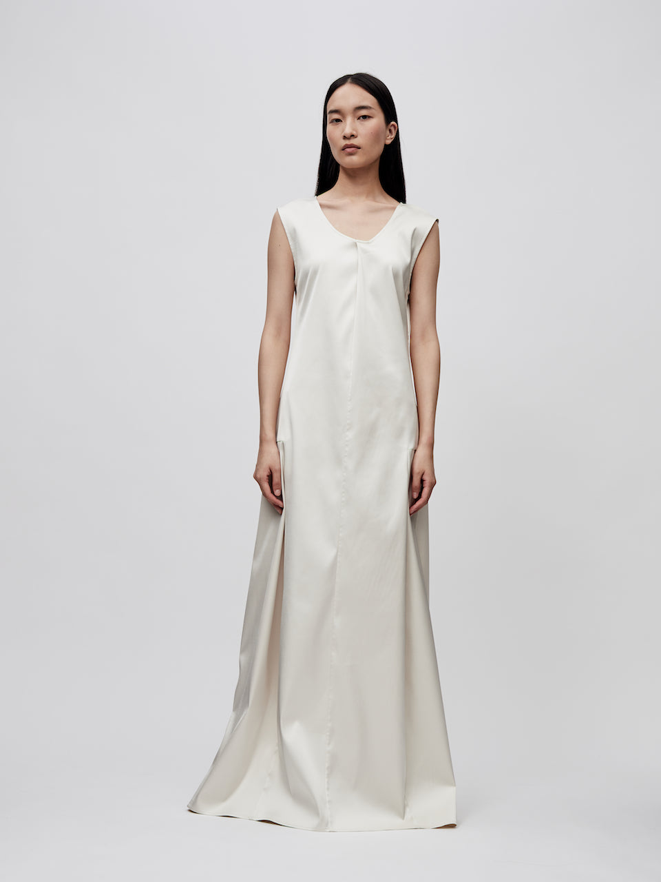 SS24 - PEARL SATIN CACOON DRESS