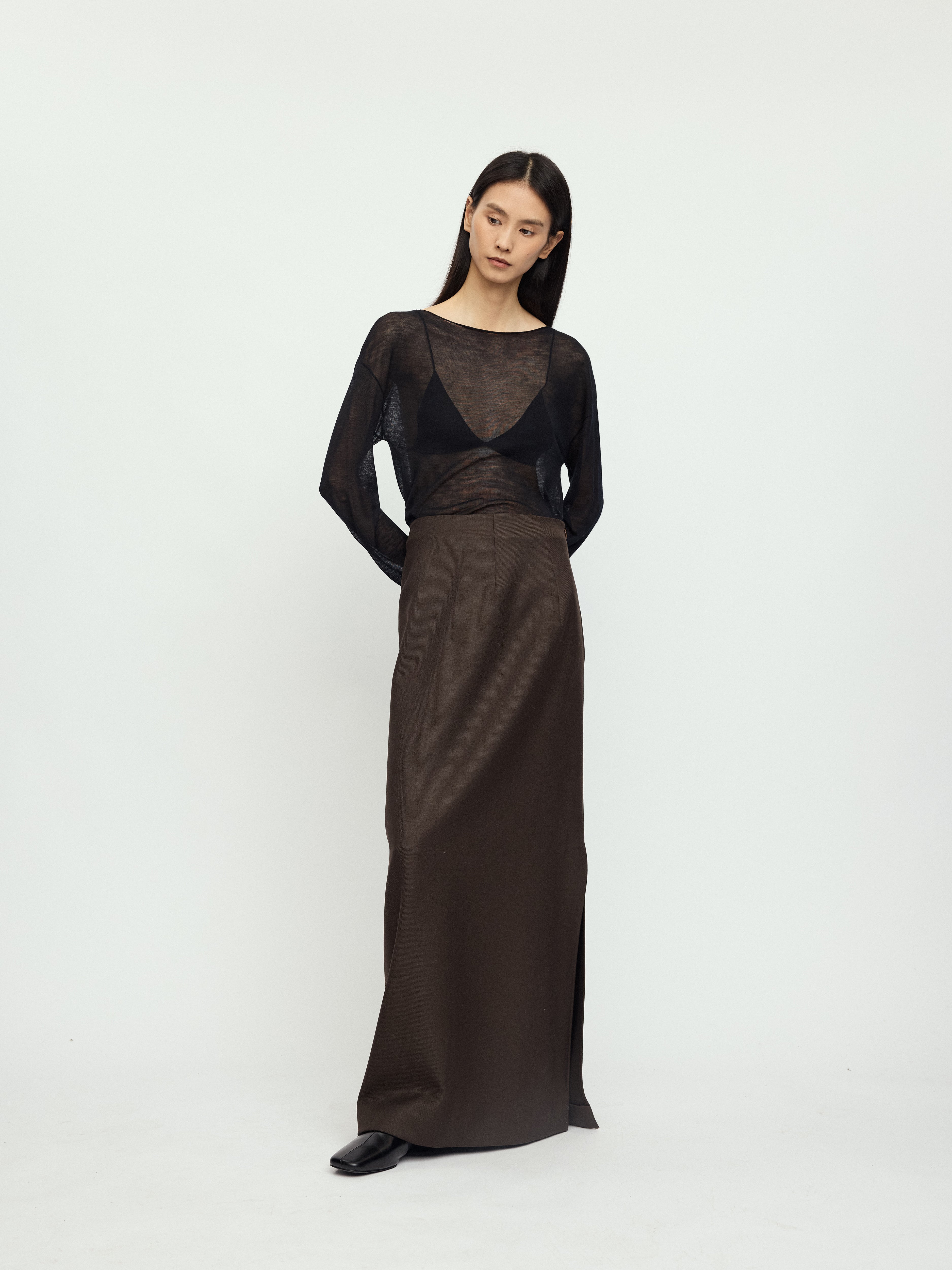 AW25 - CEDARWOOD TILE PENCIL SKIRT