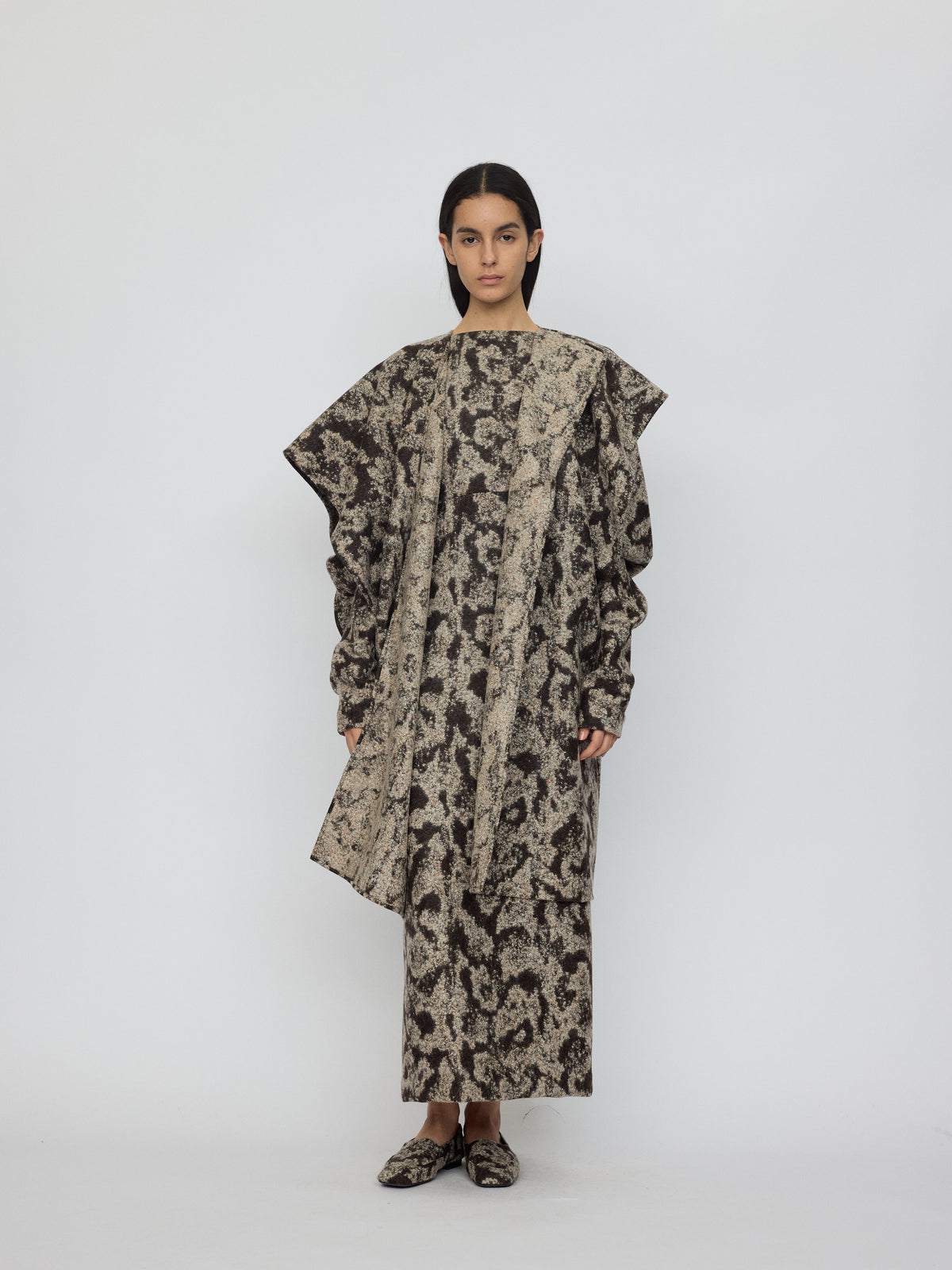 AW26 - WARM FLINT MAUKE CAPE COAT