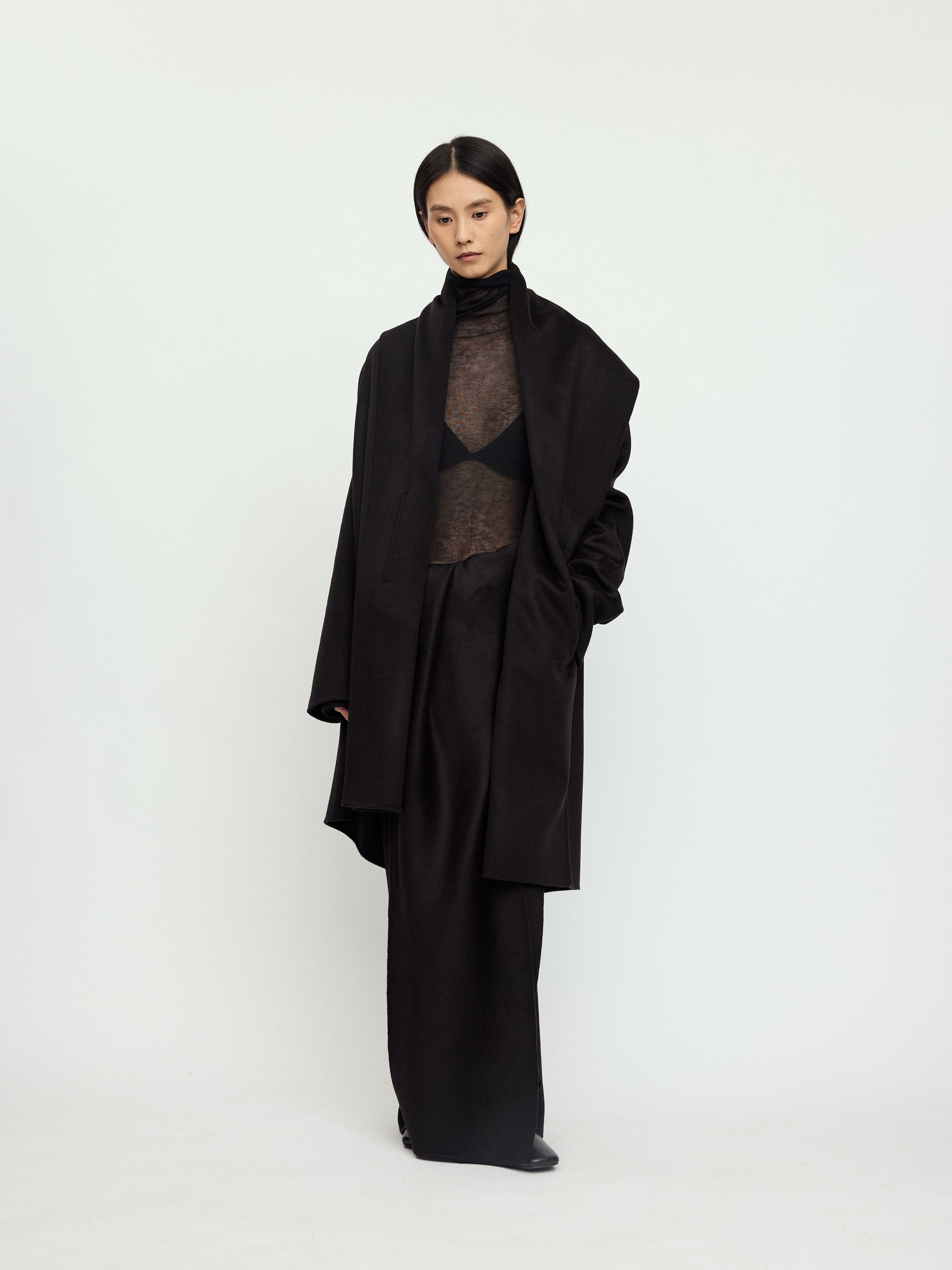 AW25 - JET BLACK ELIN COAT