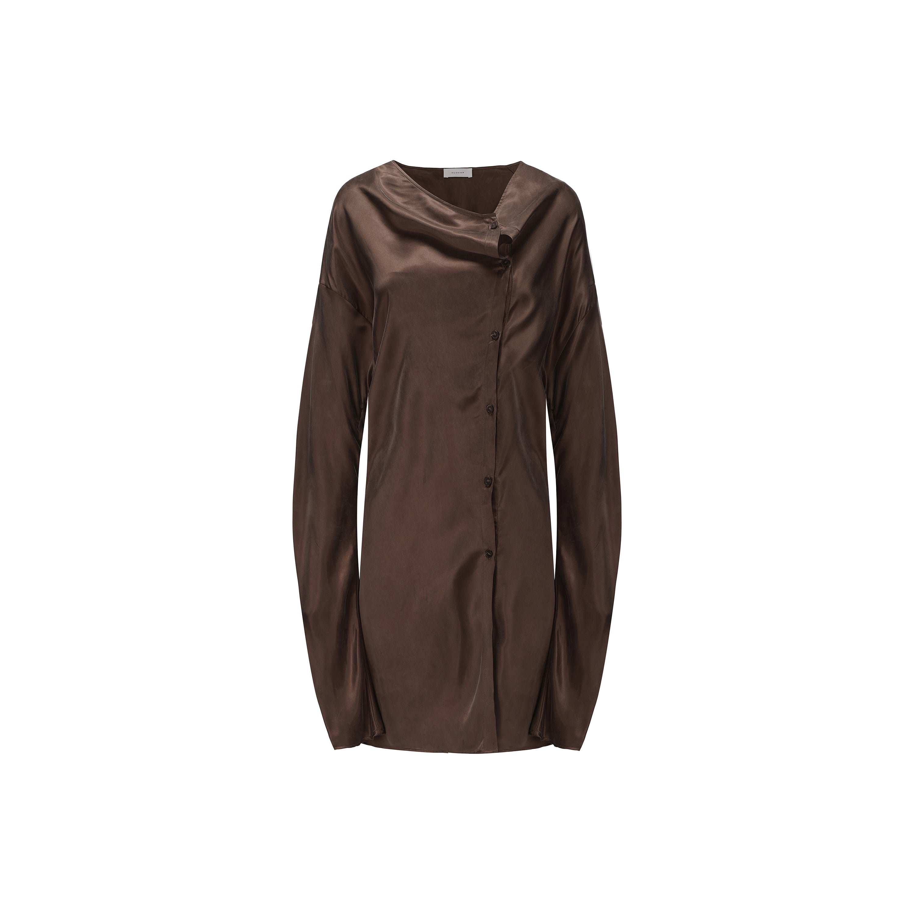 SS26 - COGNAC AMIR BUTTON-UP BLOUSE