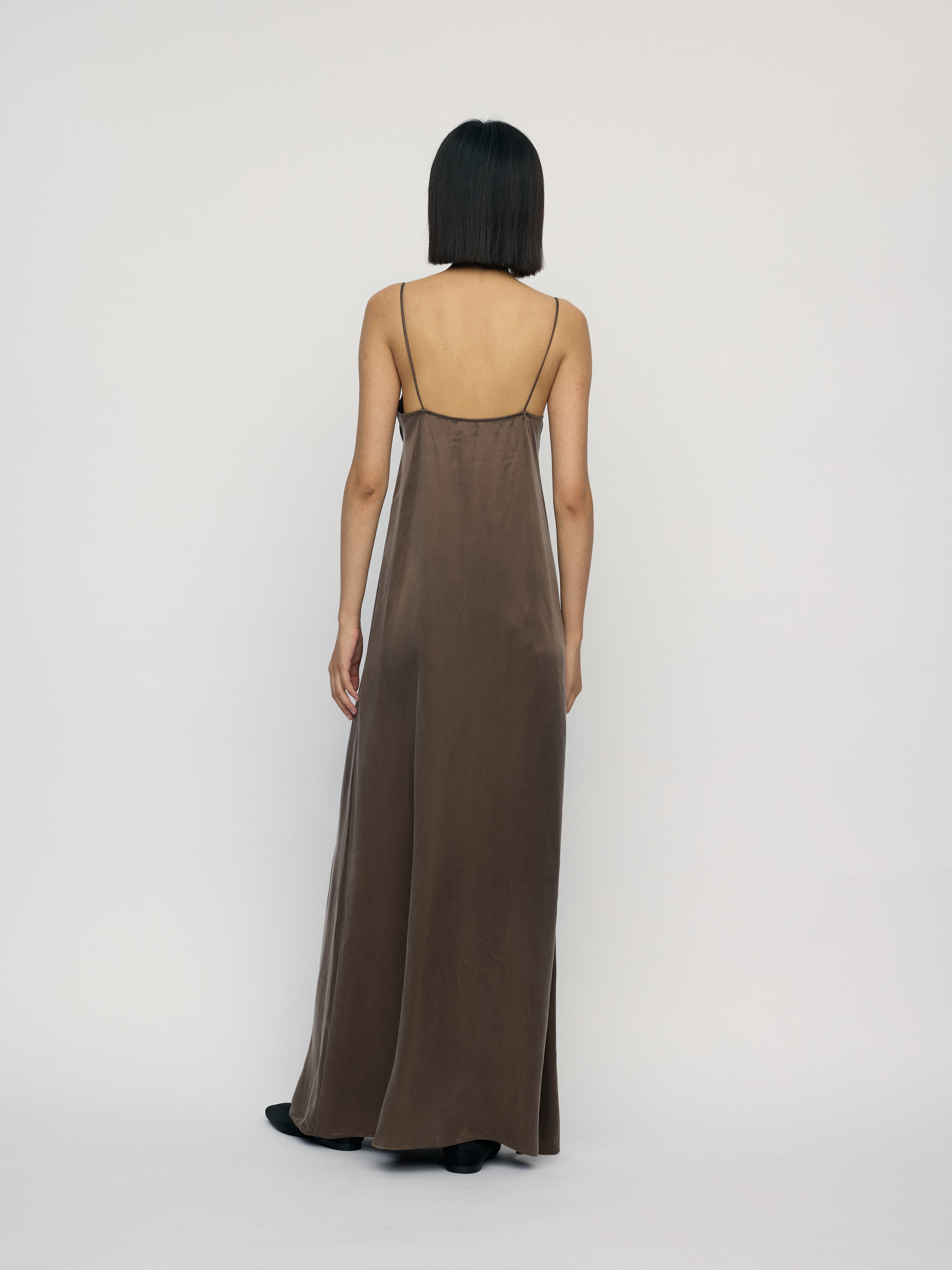 SS26 - COGNAC SHELL DRESS