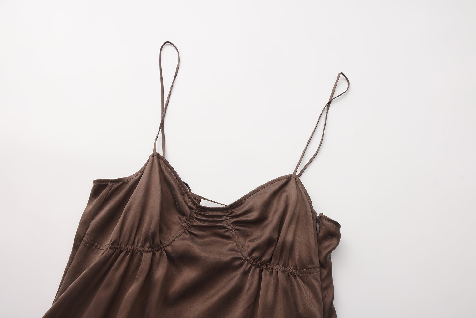 SS26 - COGNAC SHELL DRESS