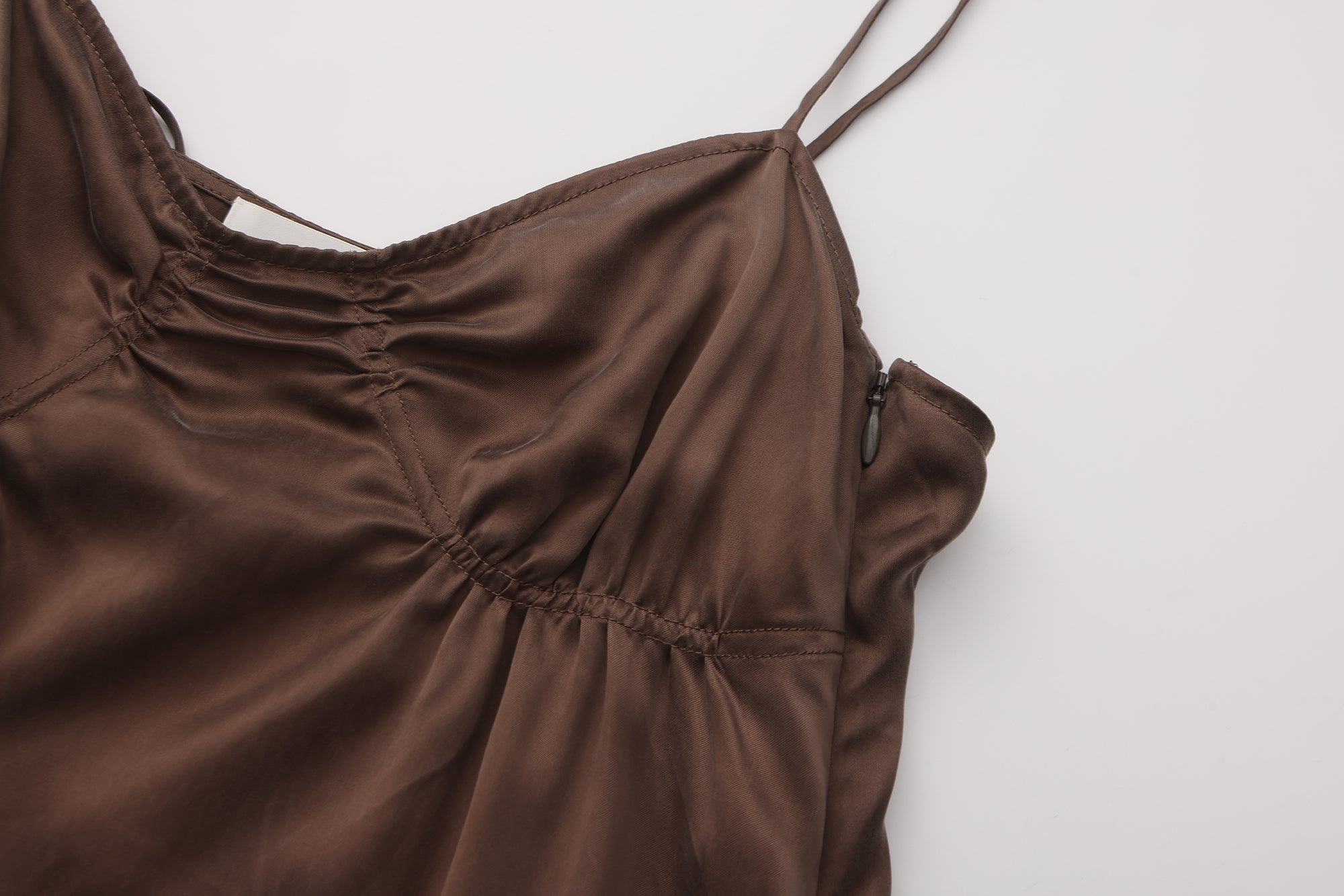 SS26 - COGNAC SHELL DRESS