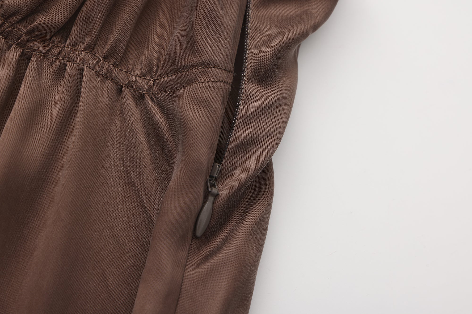 SS26 - COGNAC SHELL DRESS