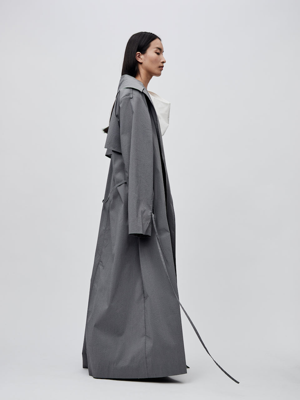 SS24 - GREY CLASSIC TRENCH COAT