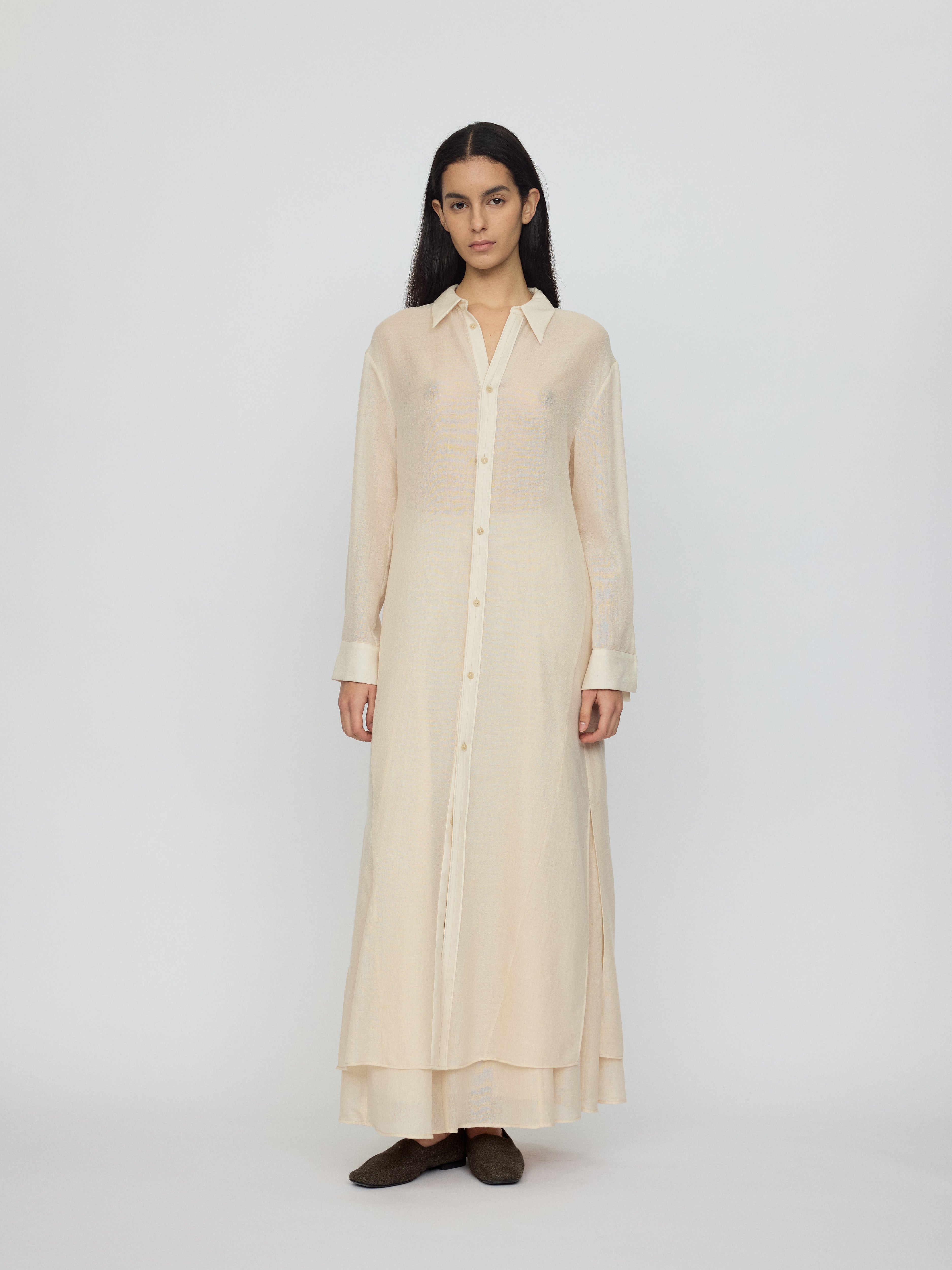 AW26 - DUST BEIGE GAVRIN LONG SHIRT