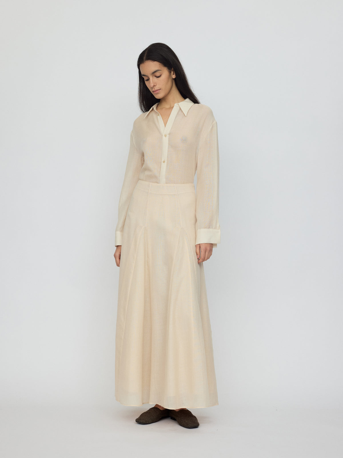 AW26 - DUST BEIGE PARASOL SKIRT