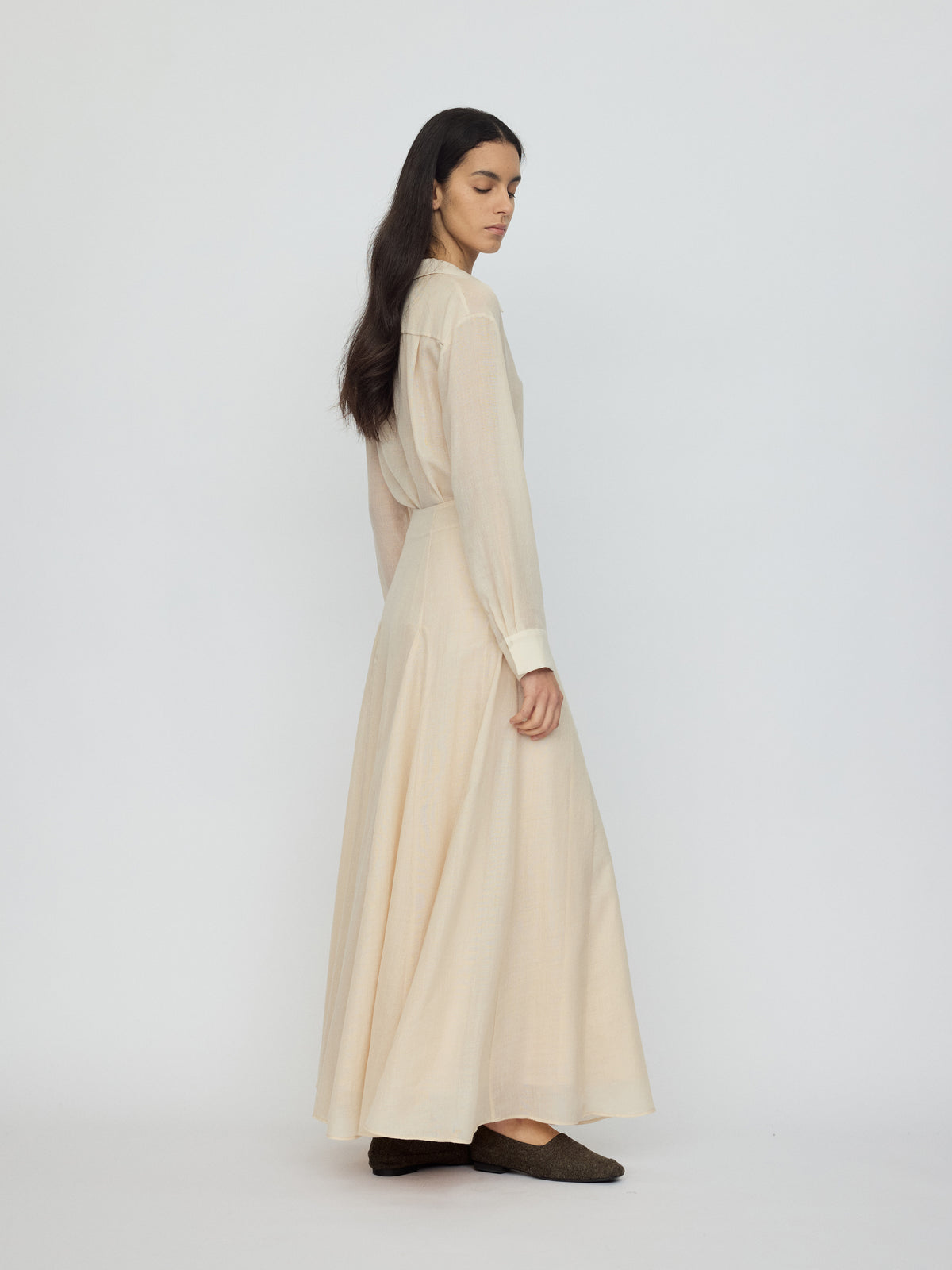 AW26 - DUST BEIGE PARASOL SKIRT