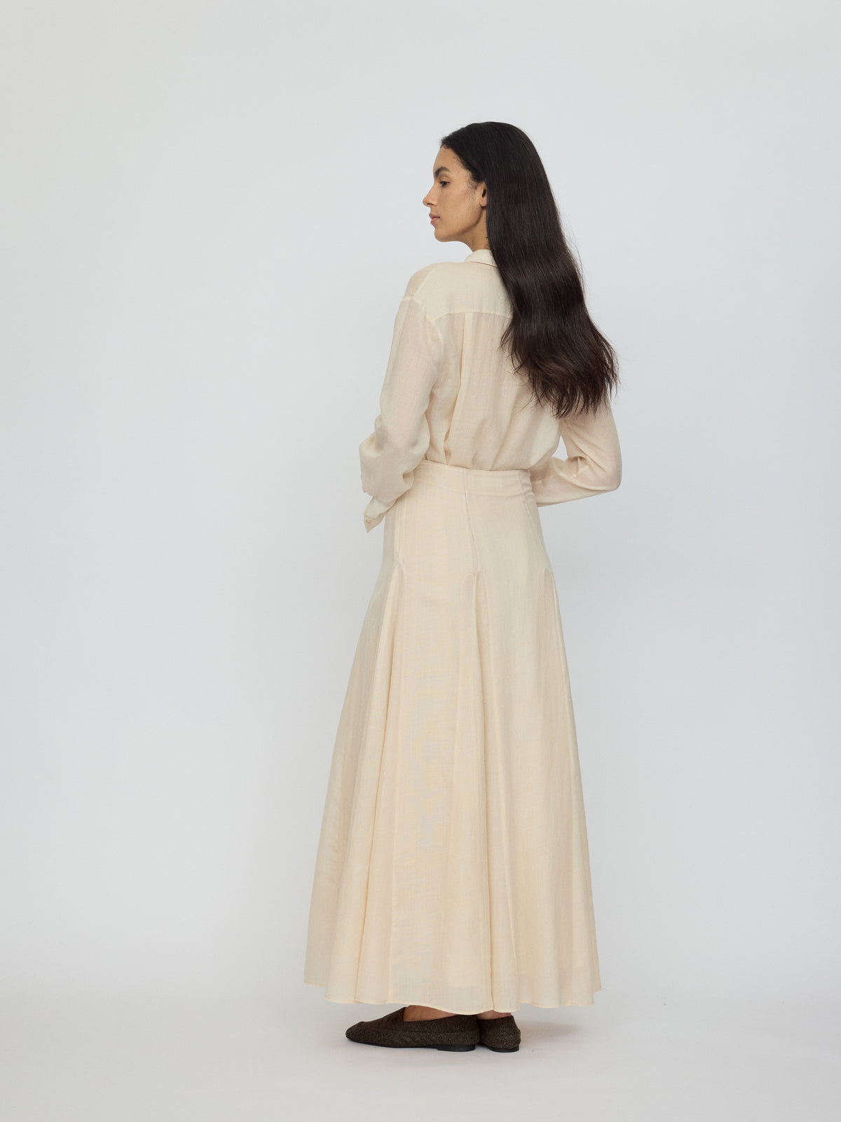 AW26 - DUST BEIGE PARASOL SKIRT