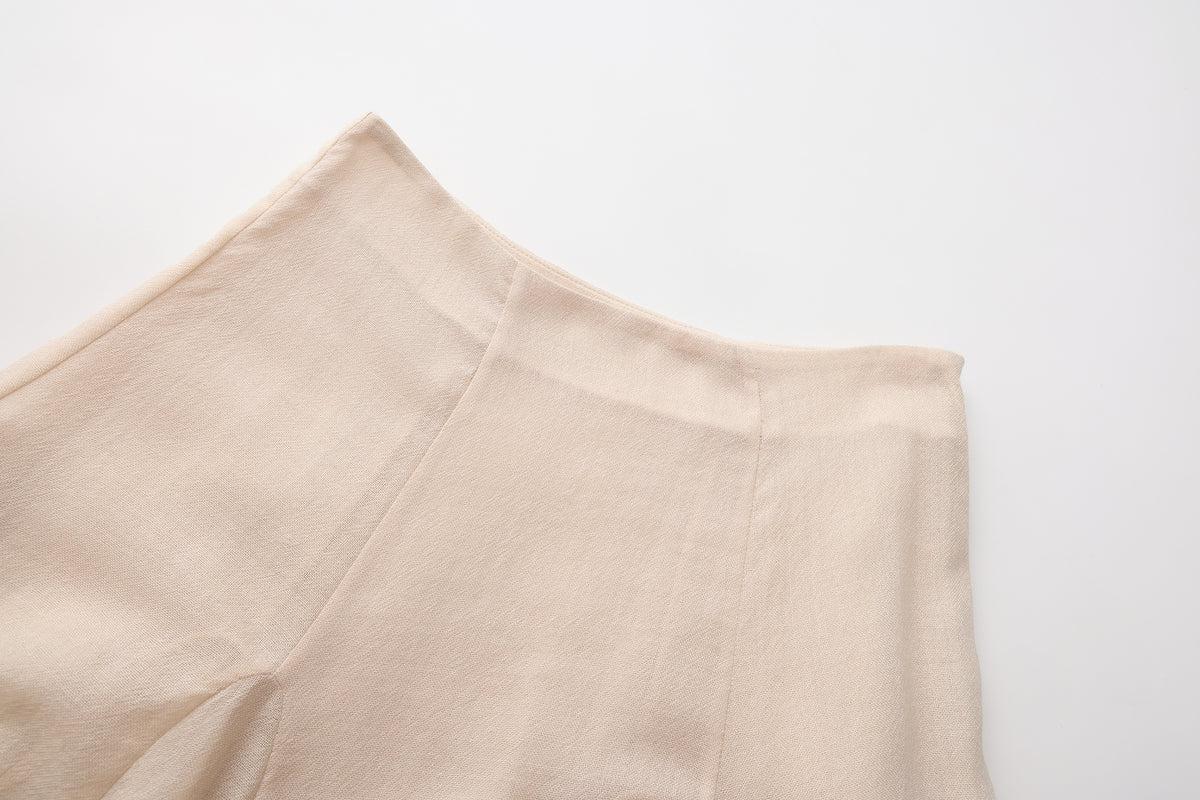 AW26 - DUST BEIGE PARASOL SKIRT