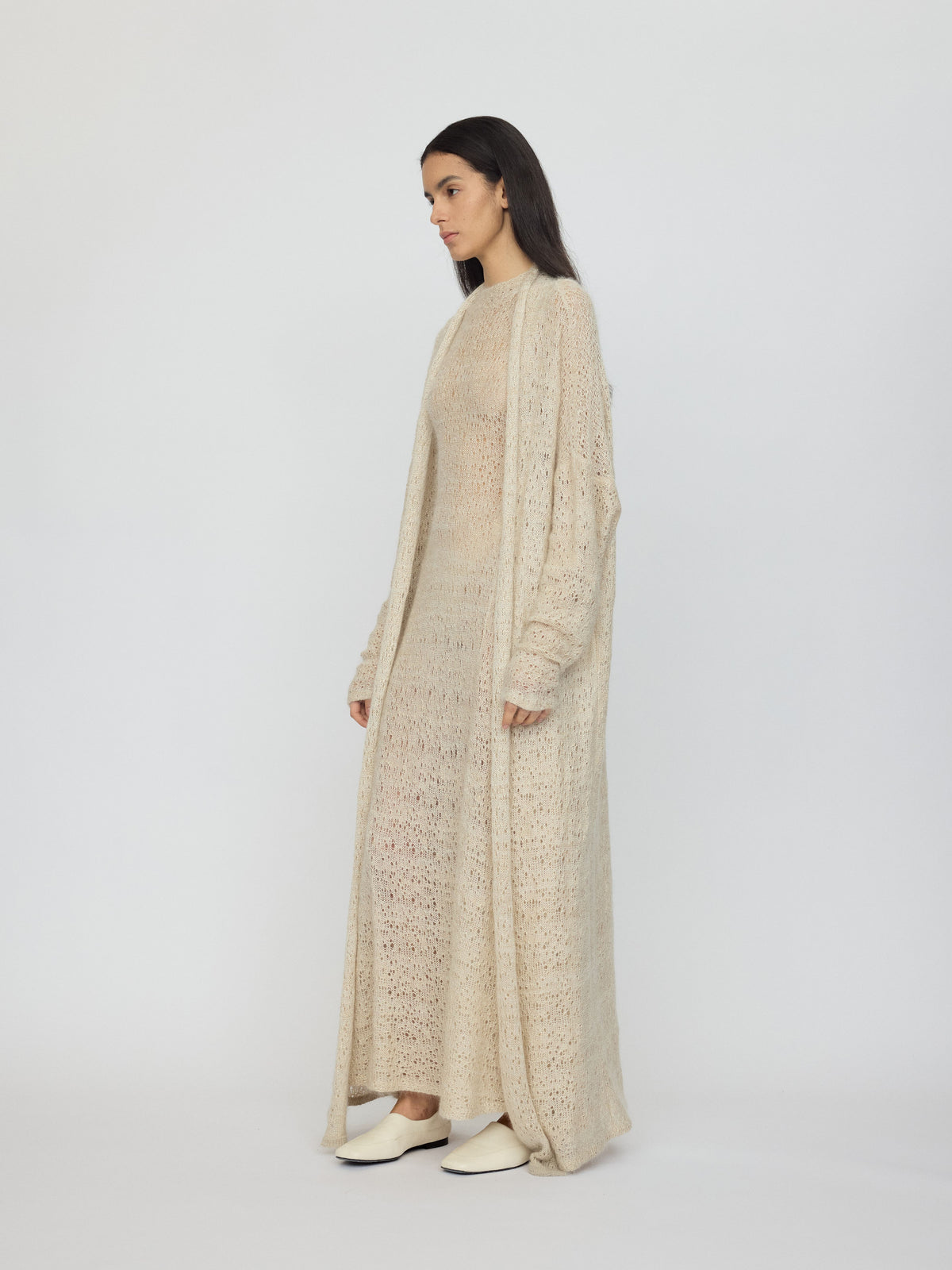 AW26 - SANDED BRONZE EVORA LONG CARDIGAN