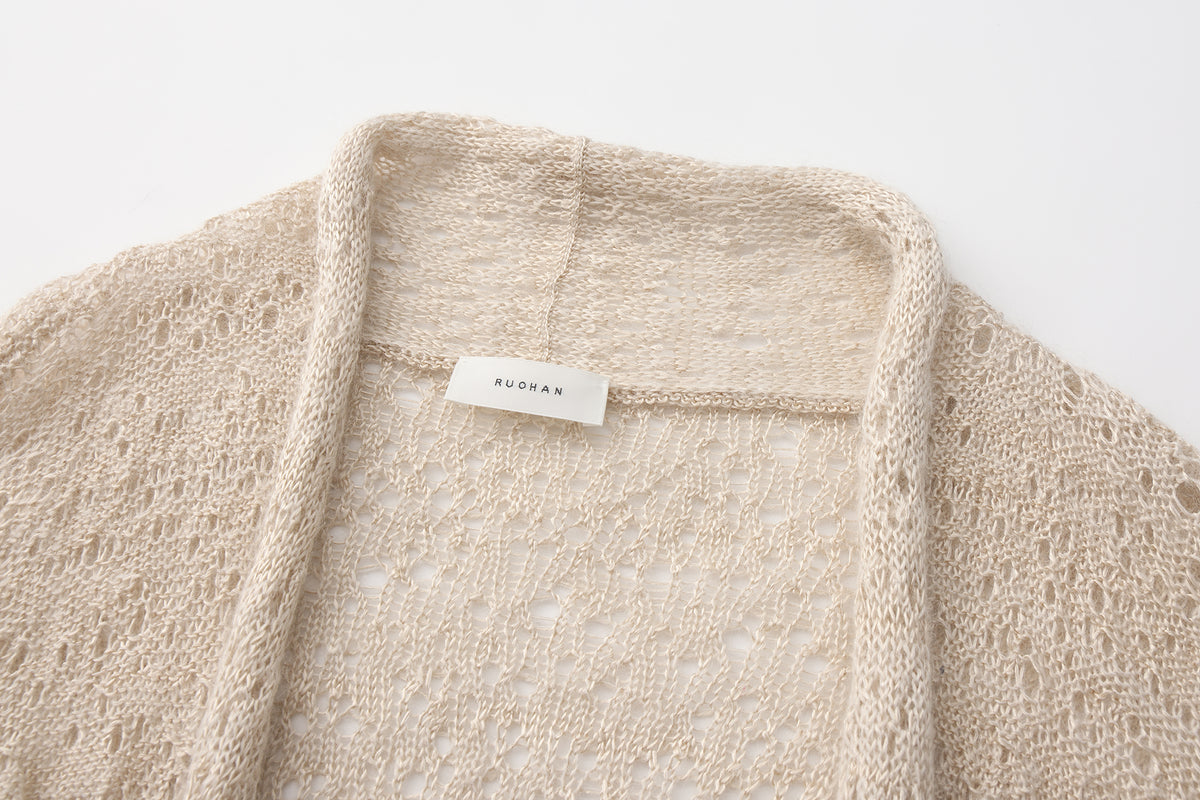 AW26 - SANDED BRONZE EVORA LONG CARDIGAN