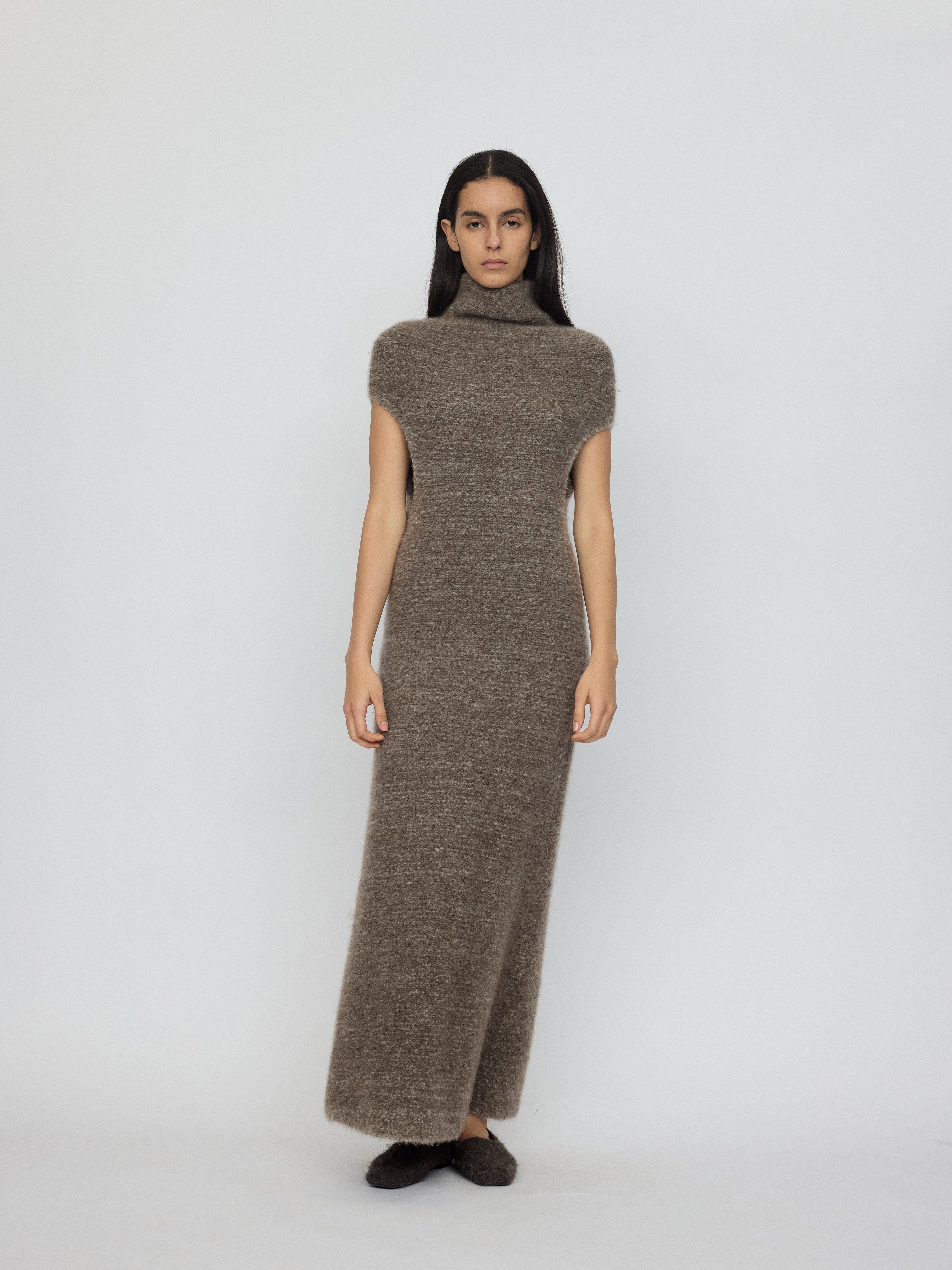 AW26 - TAUPE MELANGE LUMA DRESS