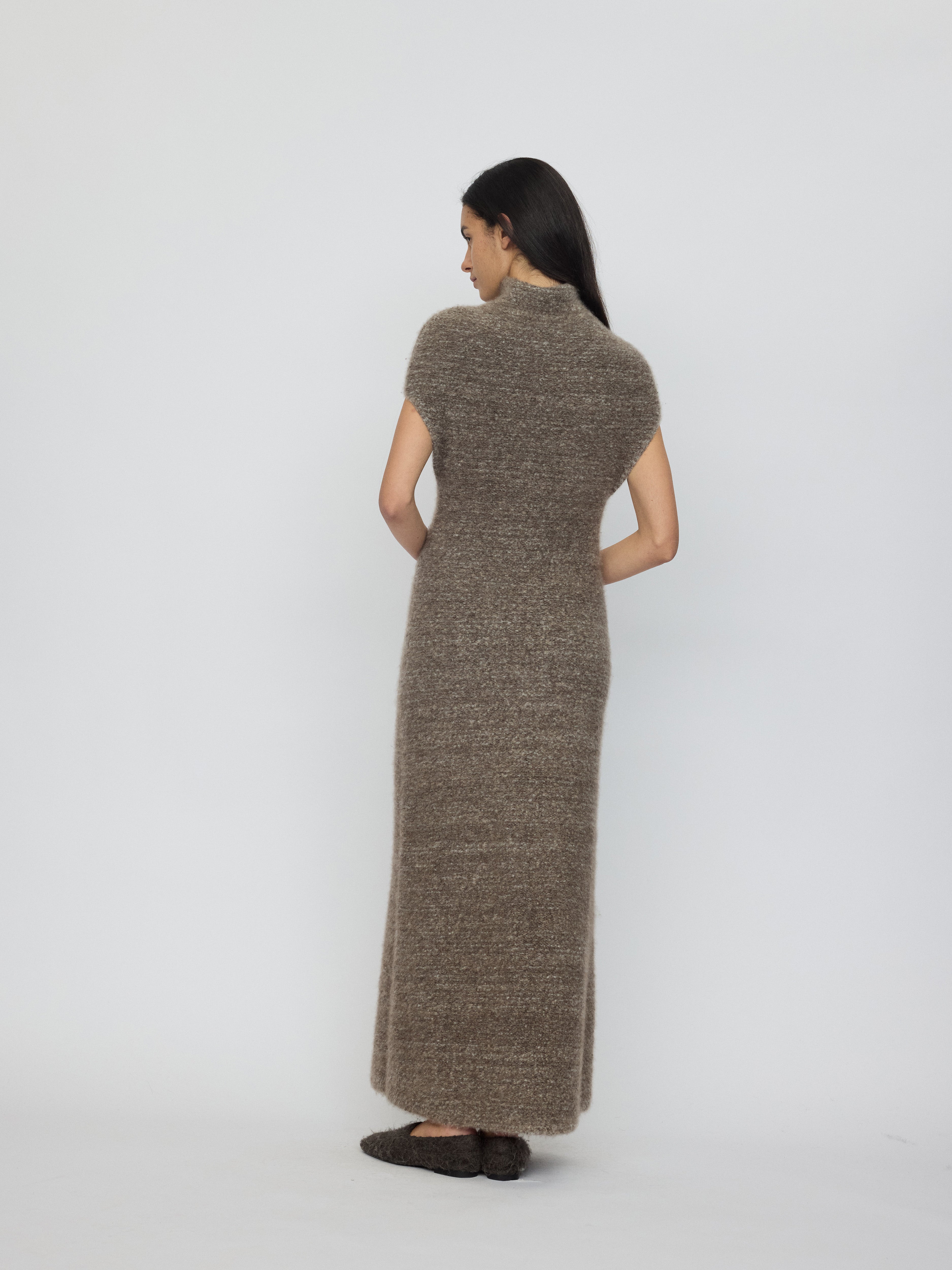 AW26 - TAUPE MELANGE LUMA DRESS
