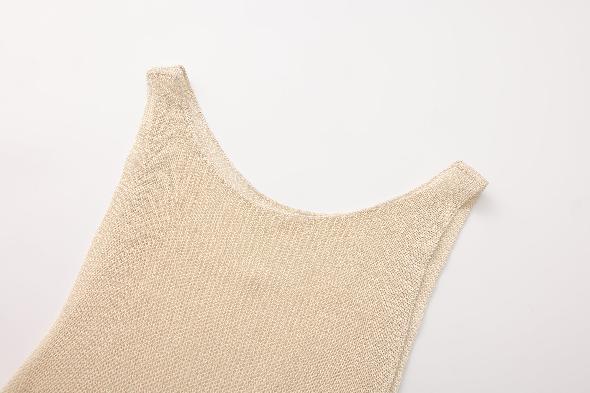 SS26 - LIGHT CAMEL VIS KNIT DRESS