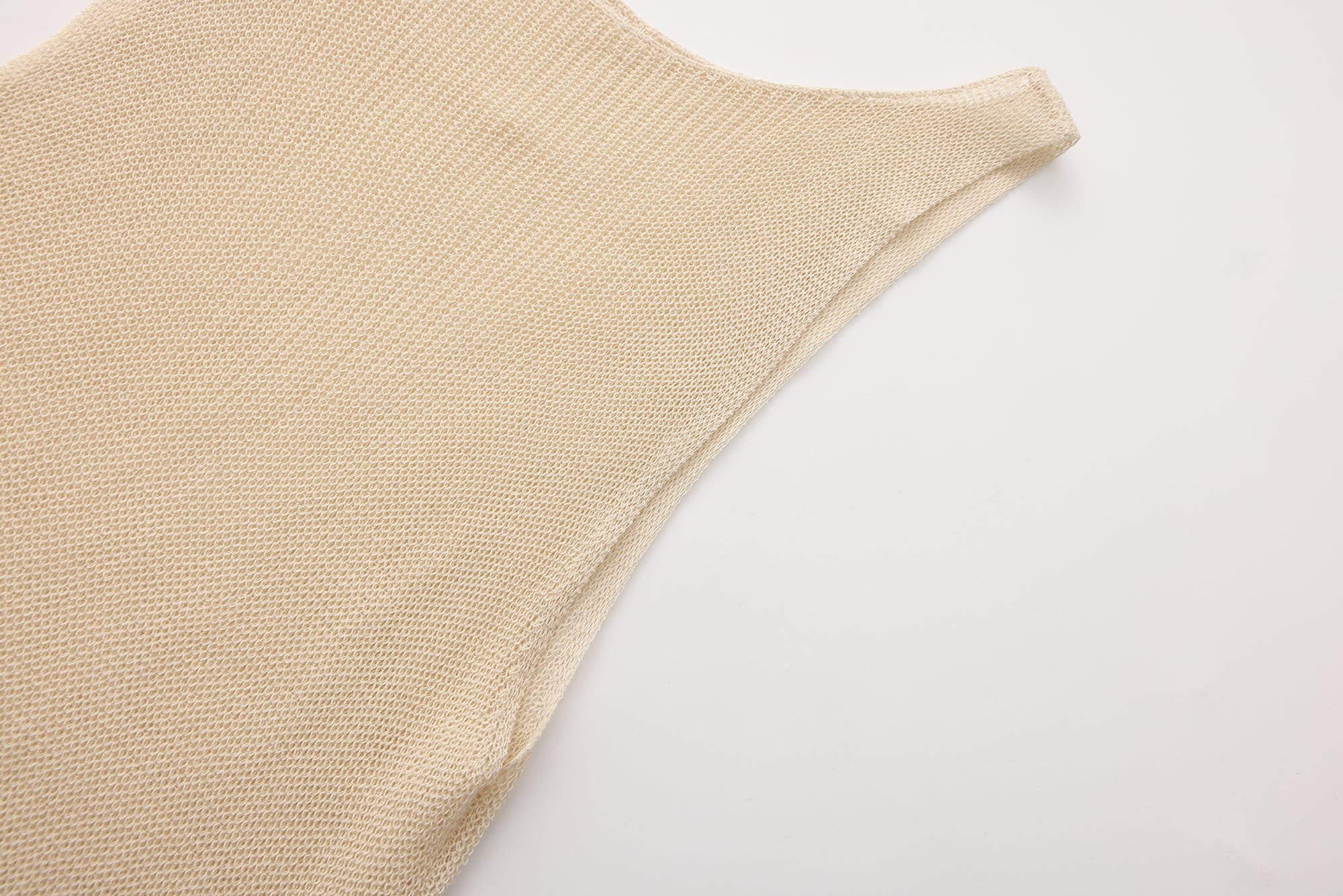 SS26 - LIGHT CAMEL VIS KNIT DRESS