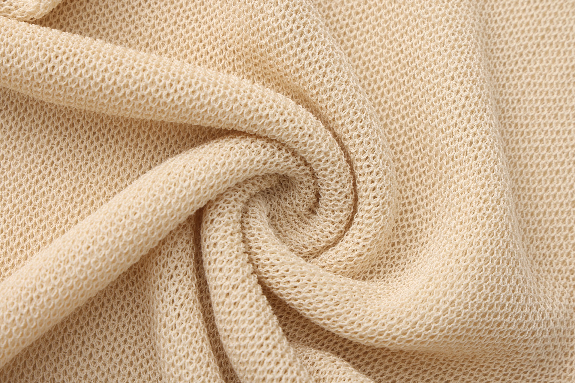 SS26 - LIGHT CAMEL VIS KNIT DRESS