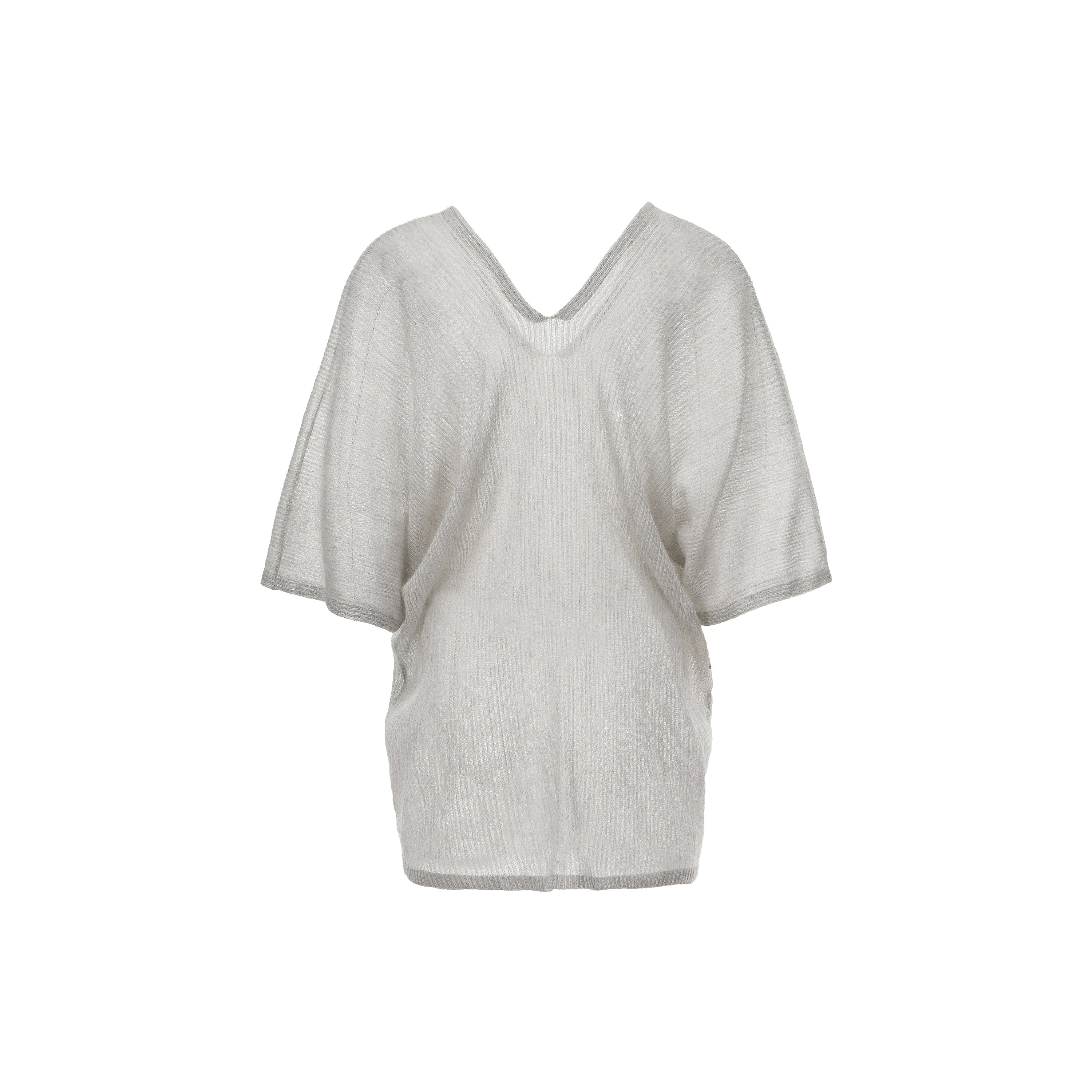 SS26 - GREY STRIPE ASSU KNIT TOP