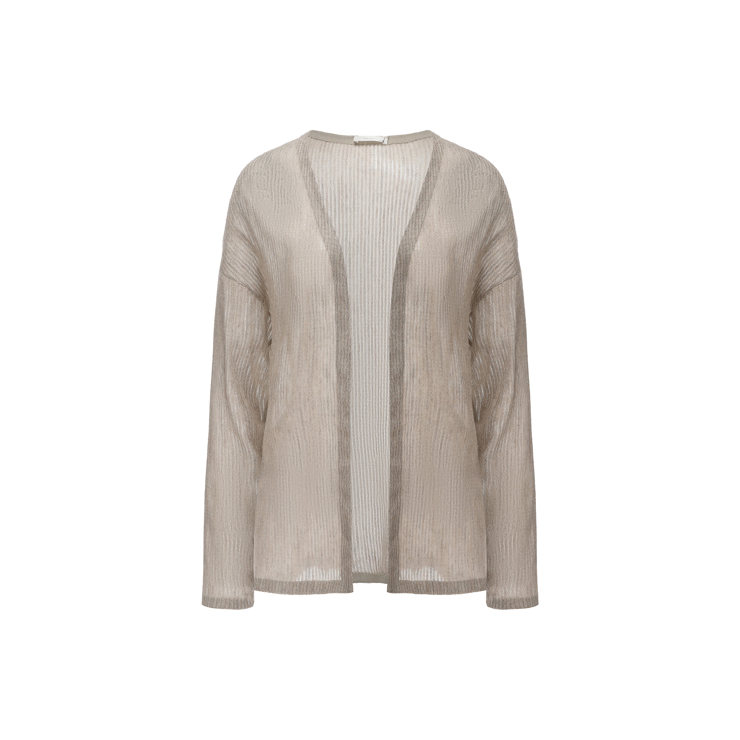 SS26 - CAMEL STRIPE SHORT CARDIGAN