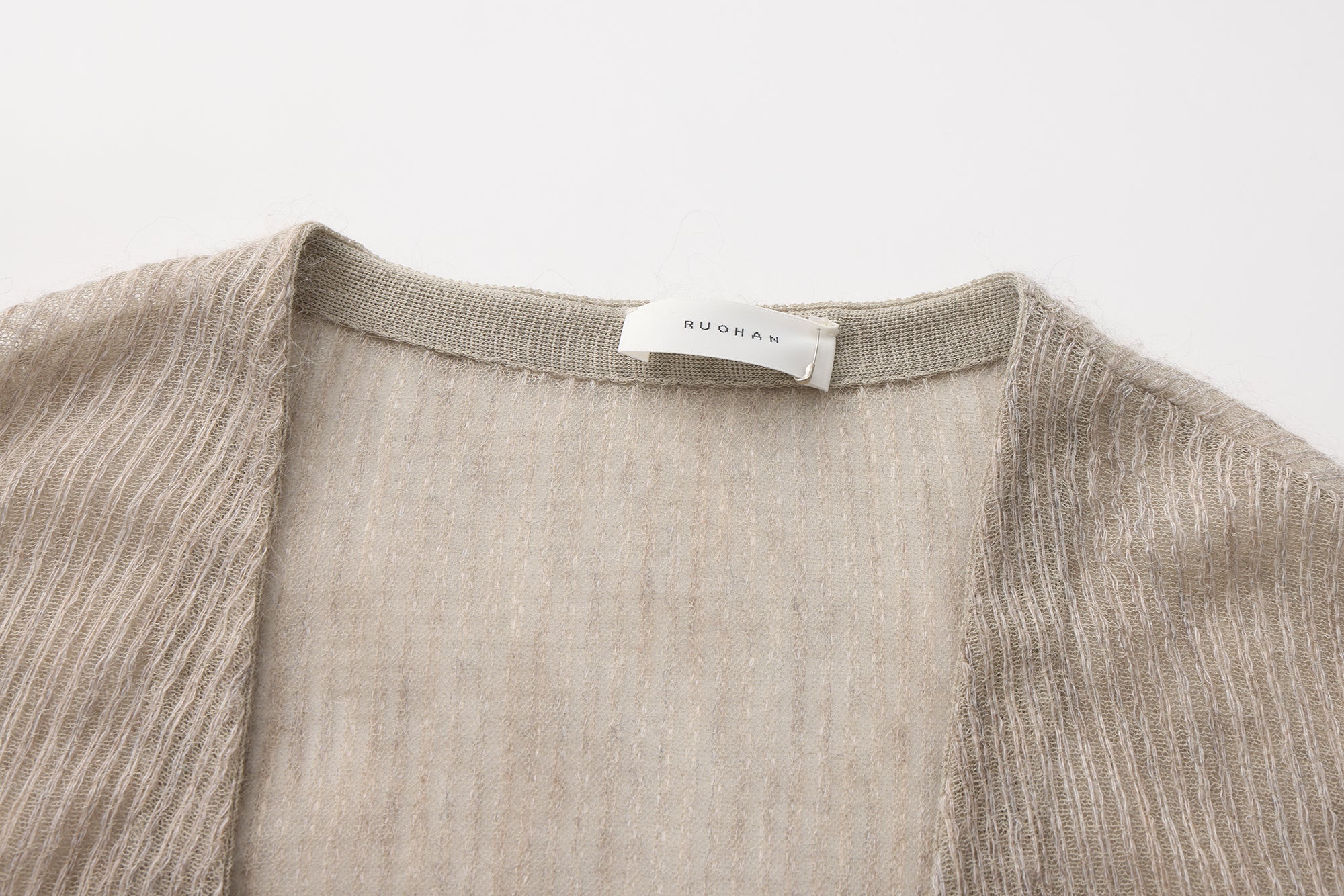 SS26 - CAMEL STRIPE SHORT CARDIGAN