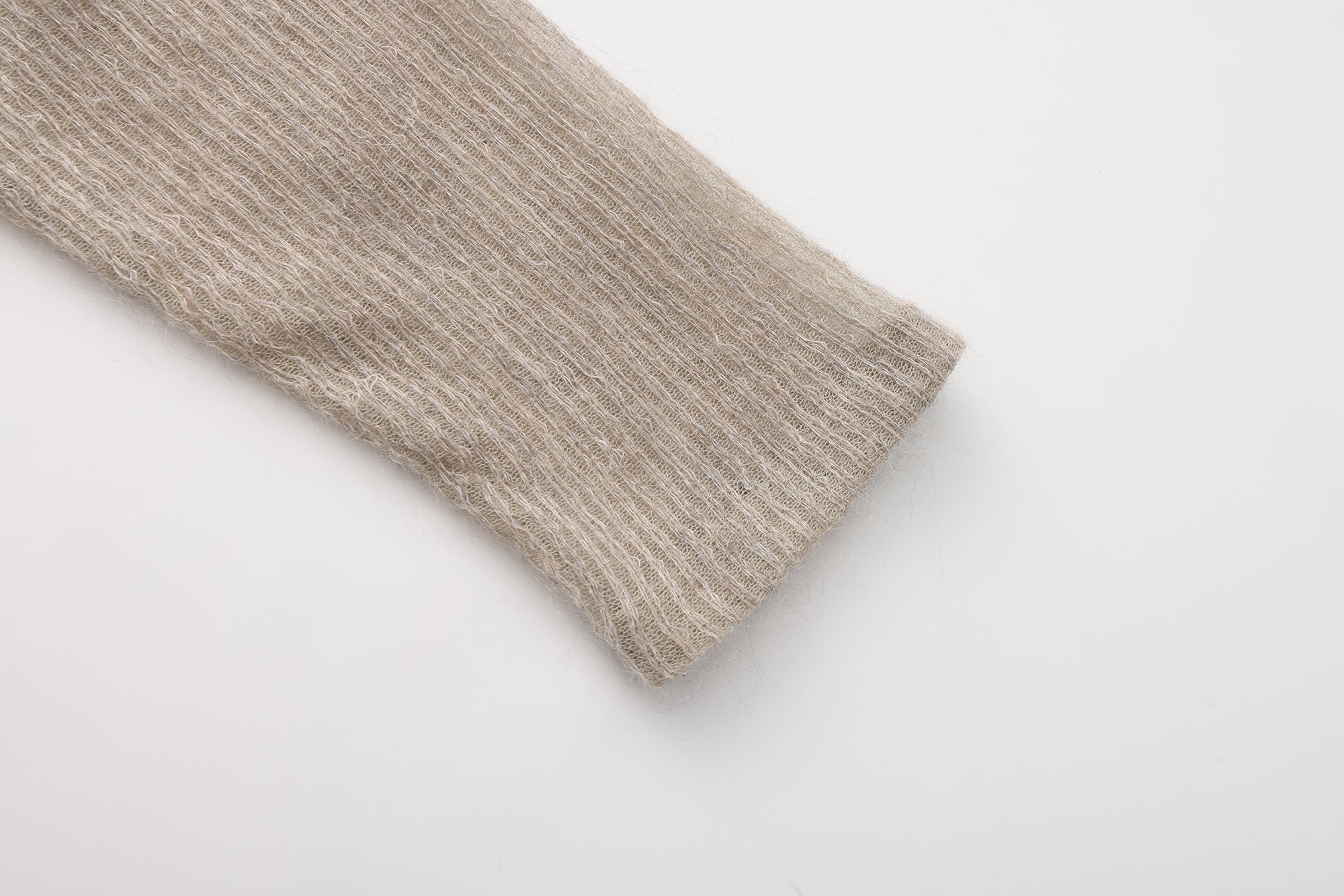 SS26 - CAMEL STRIPE SHORT CARDIGAN