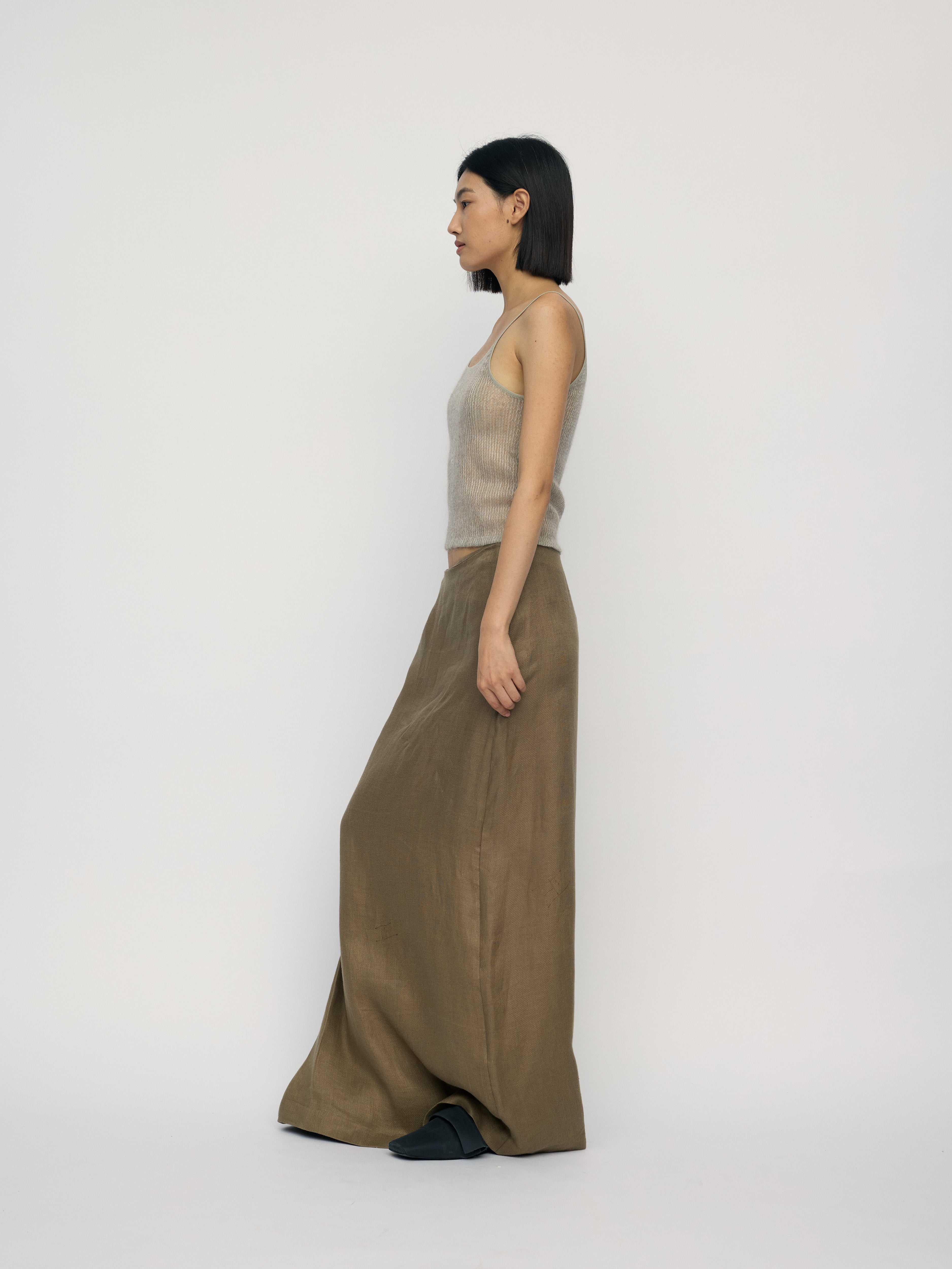 SS26 - CAMEL STRIPE KEA SLIP TOP