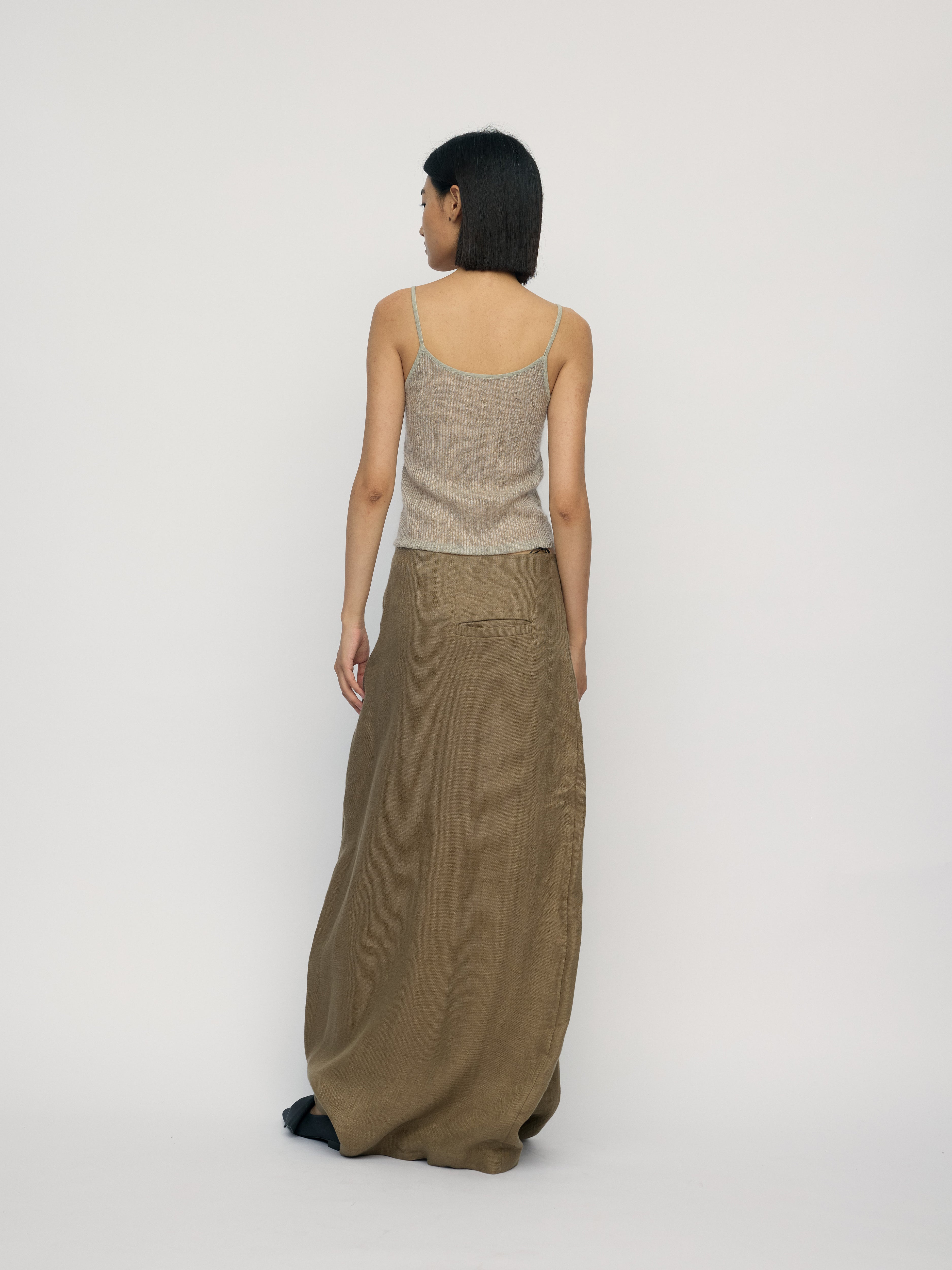 SS26 - CAMEL STRIPE KEA SLIP TOP