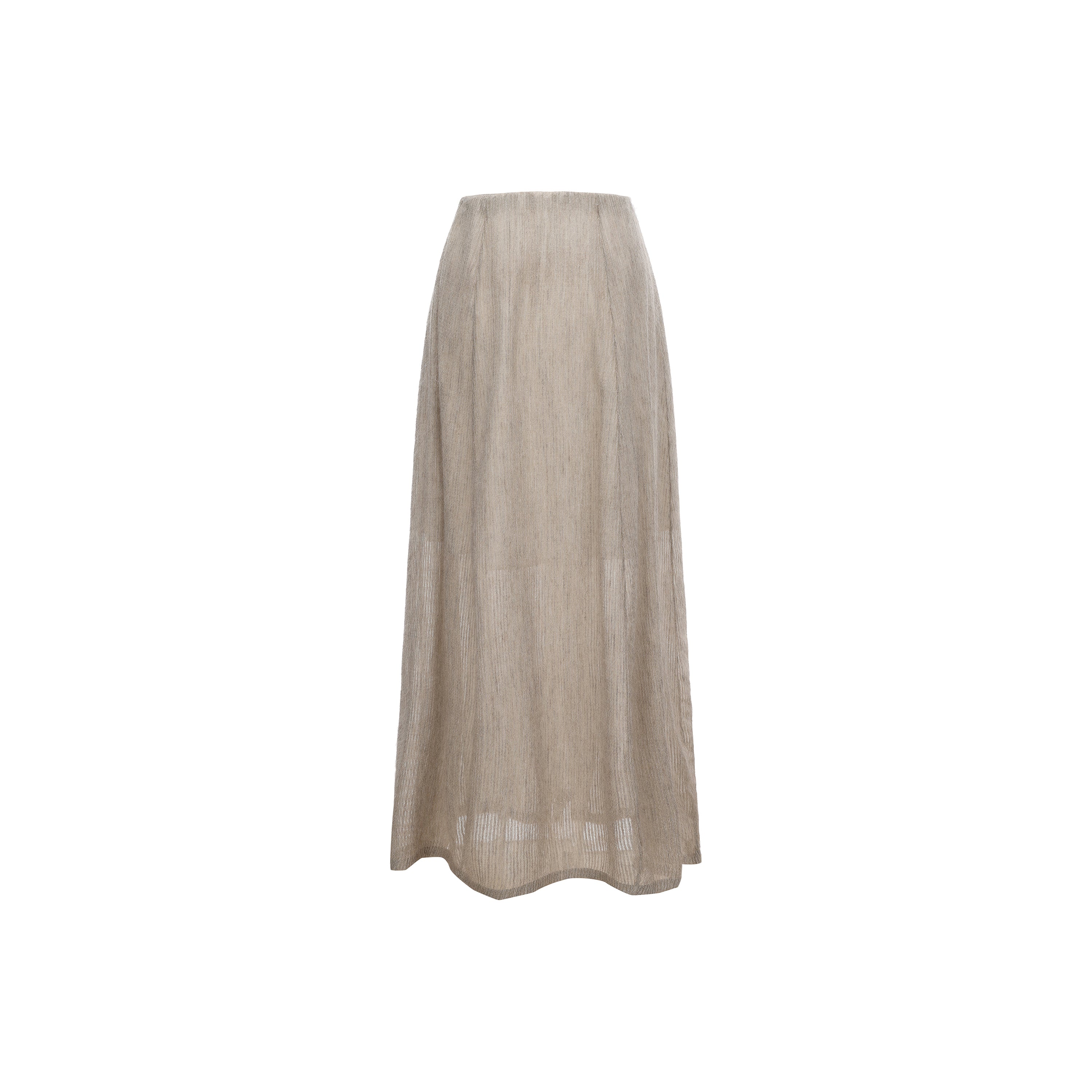 SS26 - CAMEL STRIPE COCOON SKIRT