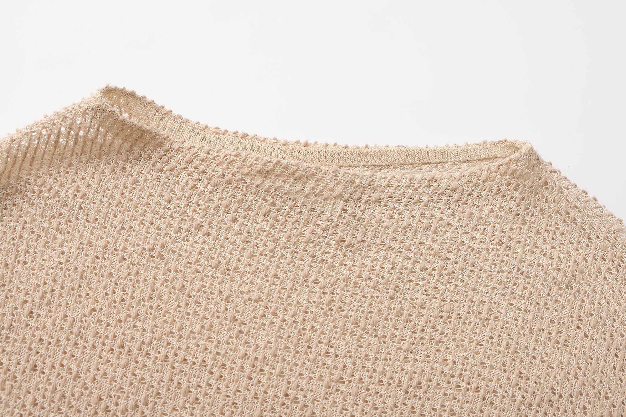 SS26 - BEIGE PAGO KNIT TOP